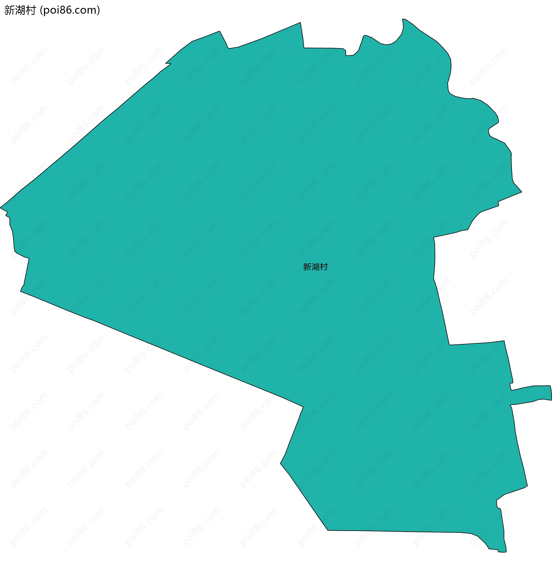 新湖村边界地图