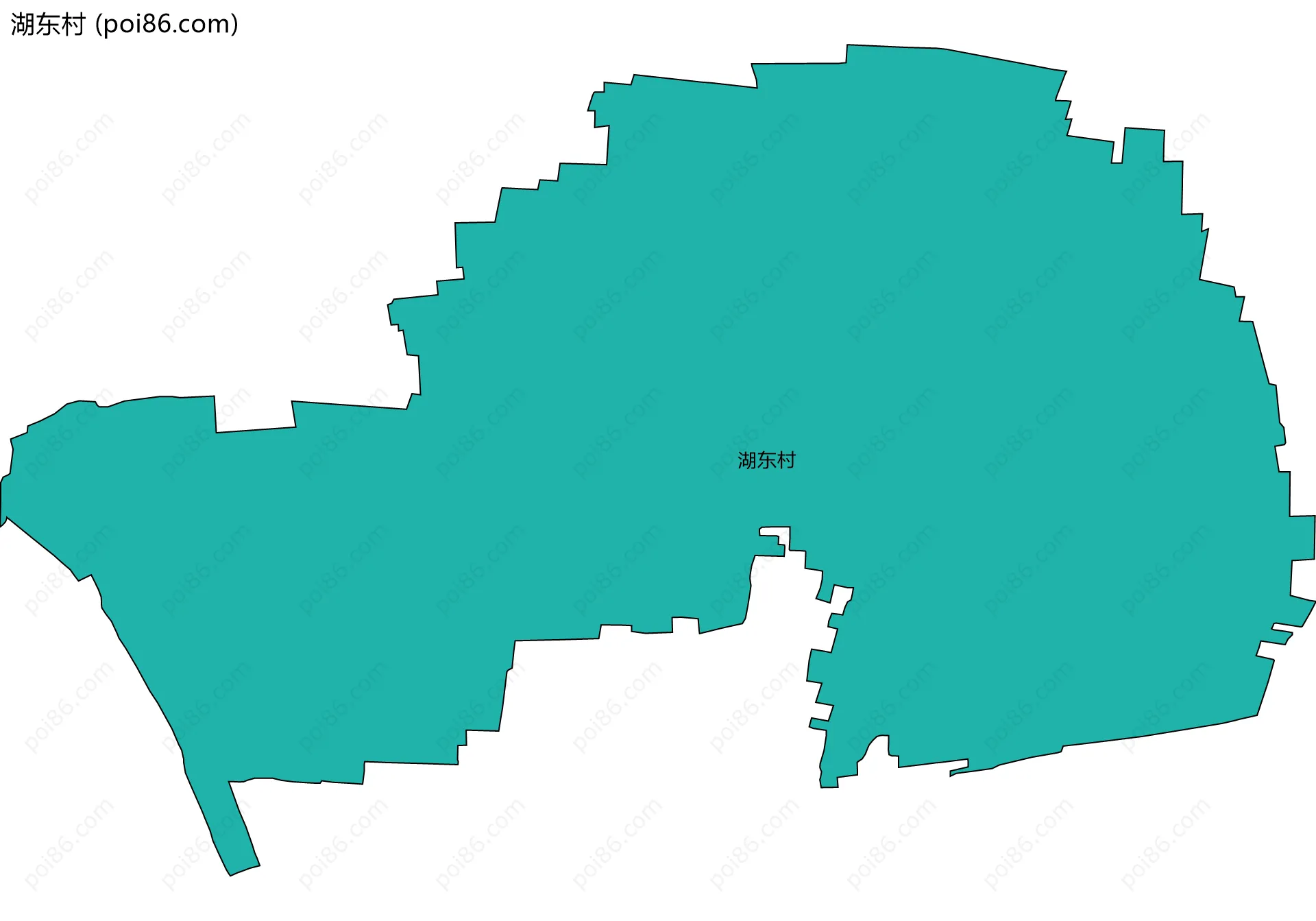 湖东村边界地图