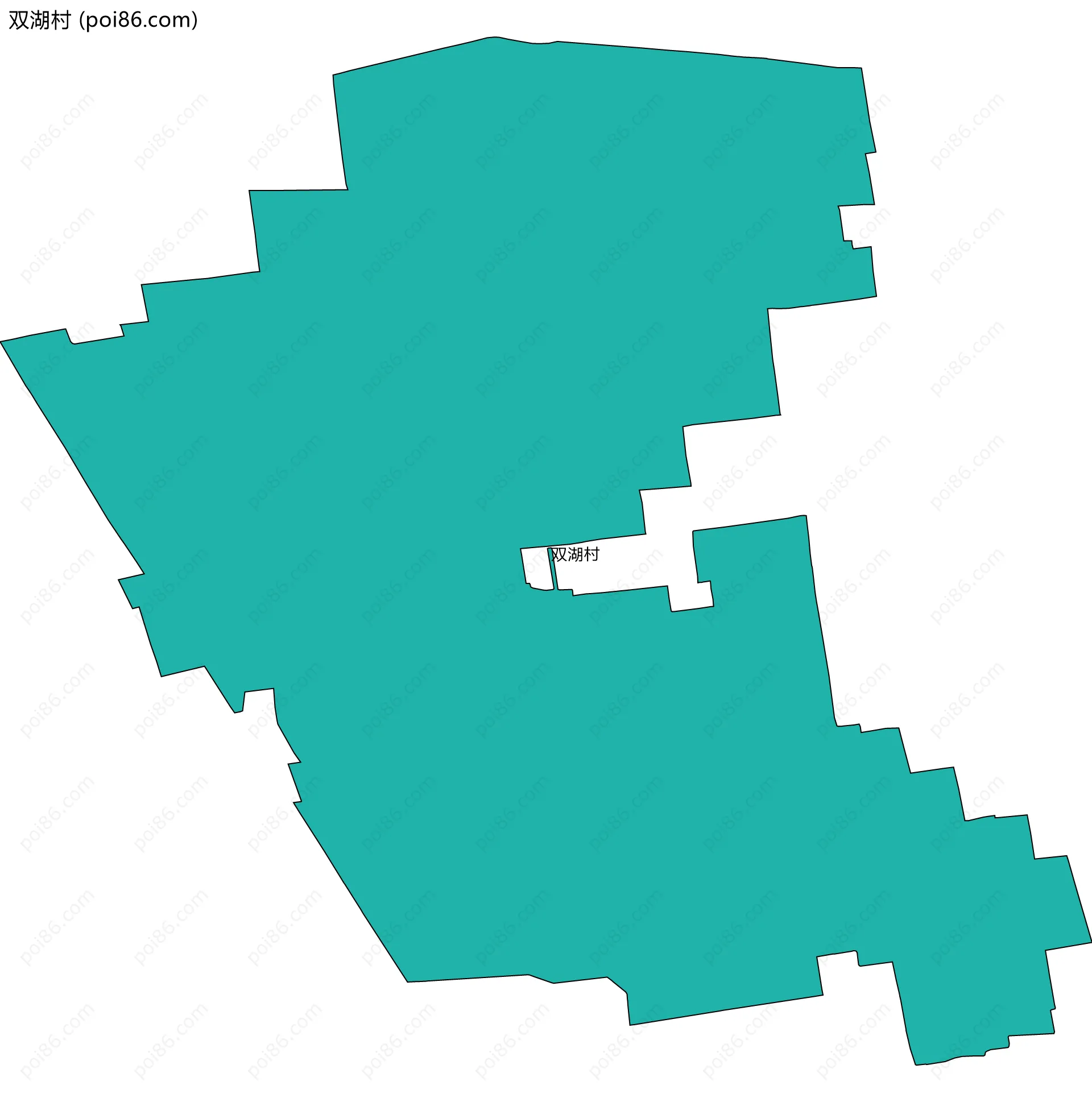 双湖村边界地图