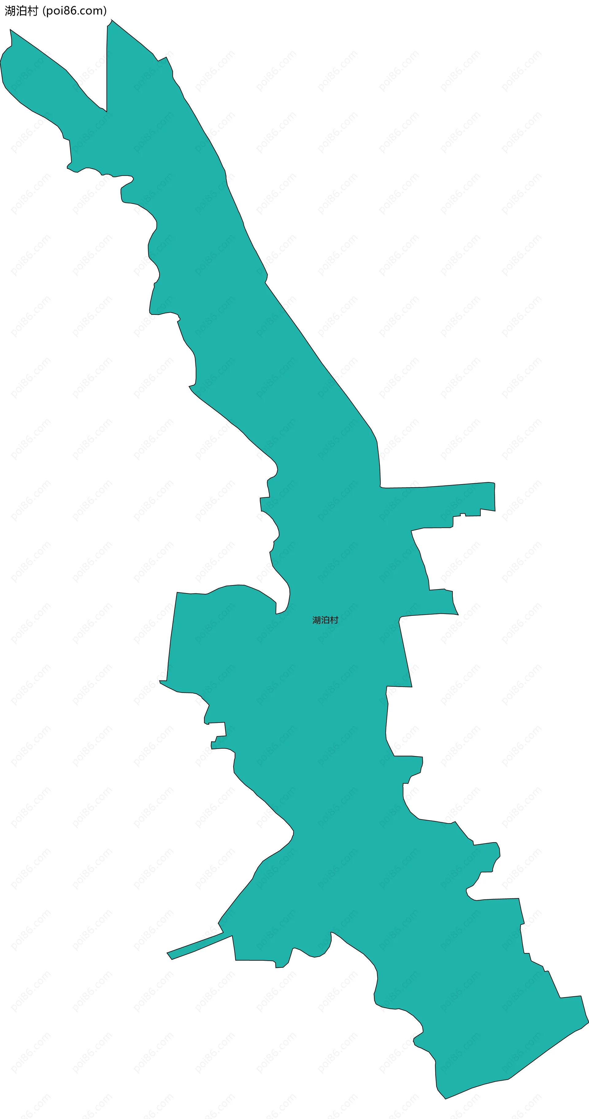 湖泊村边界地图