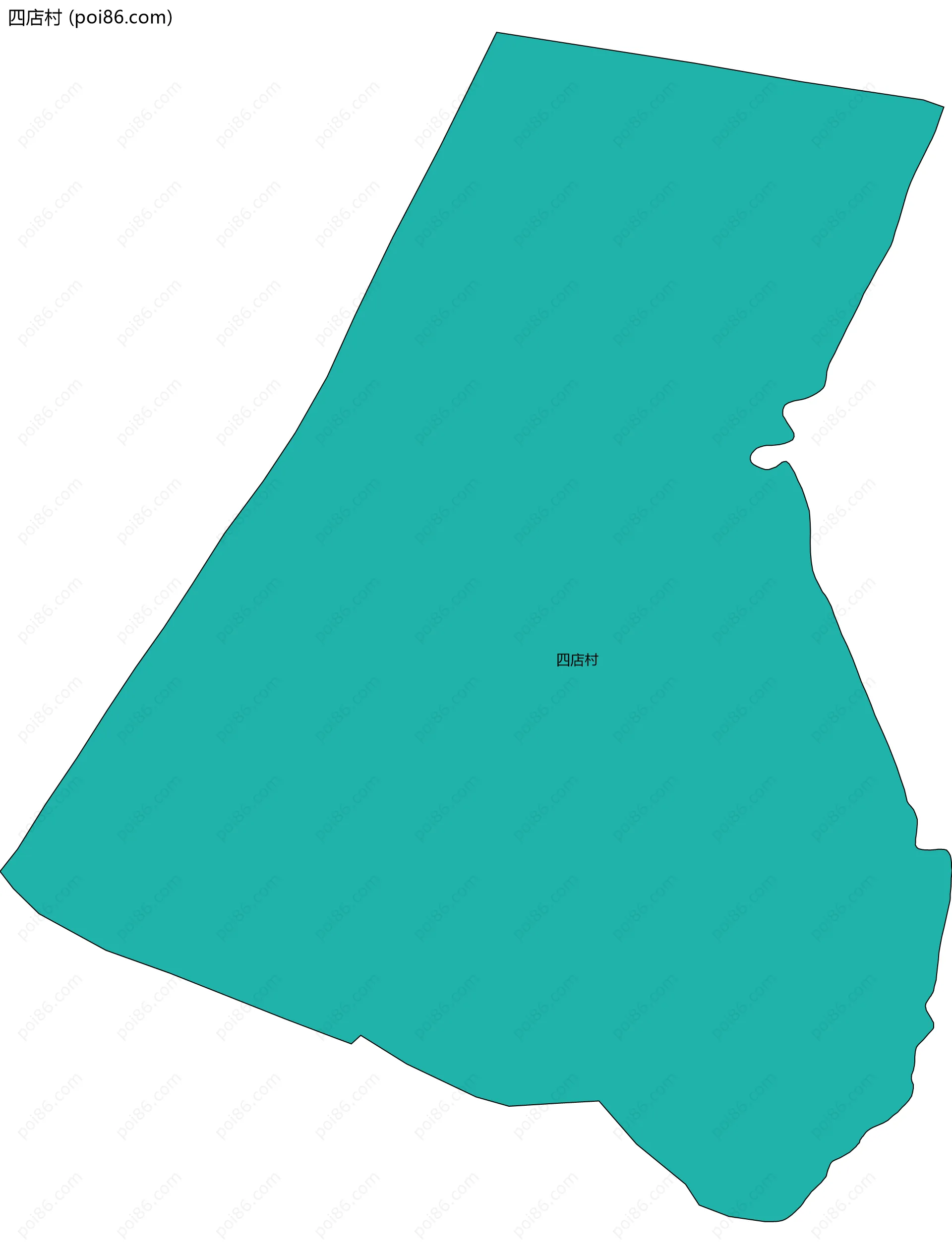 四店村边界地图