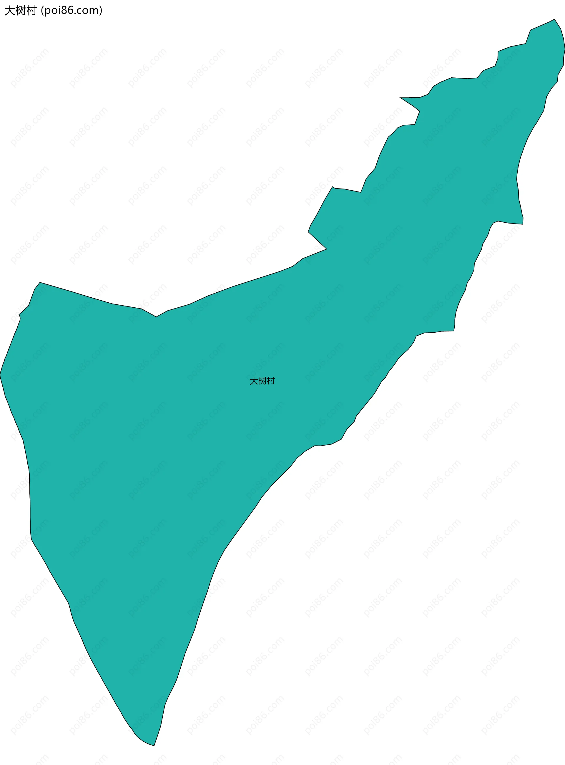 大树村边界地图