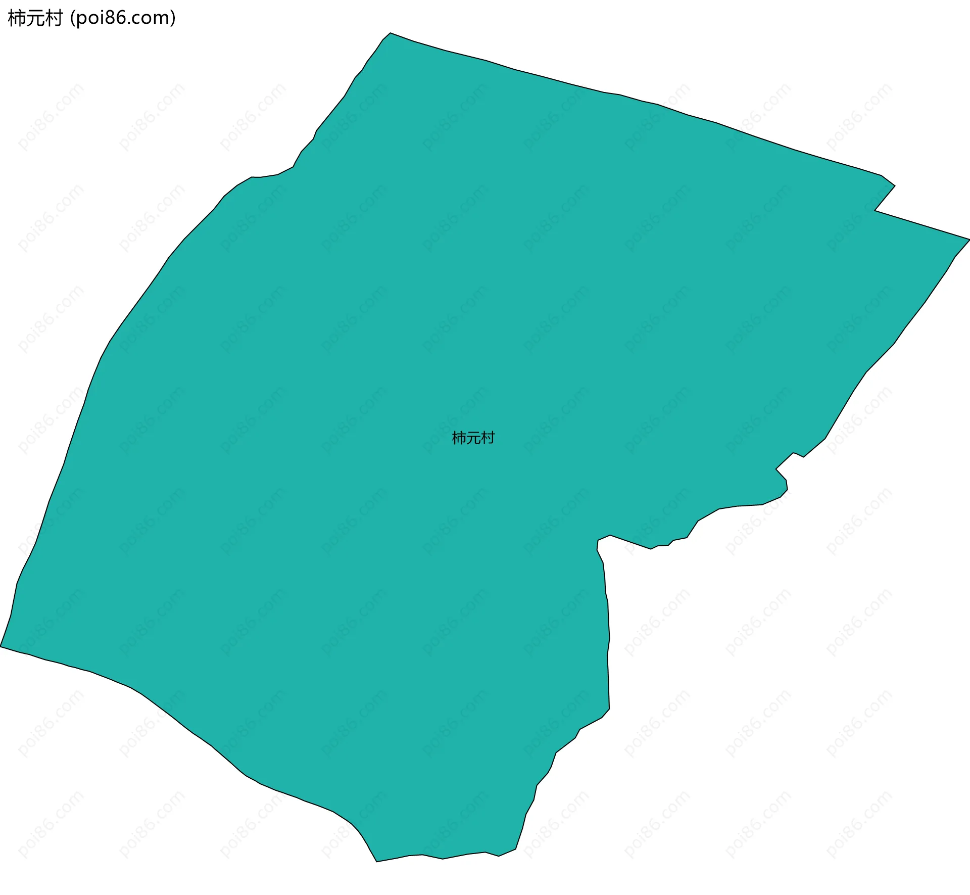 柿元村边界地图