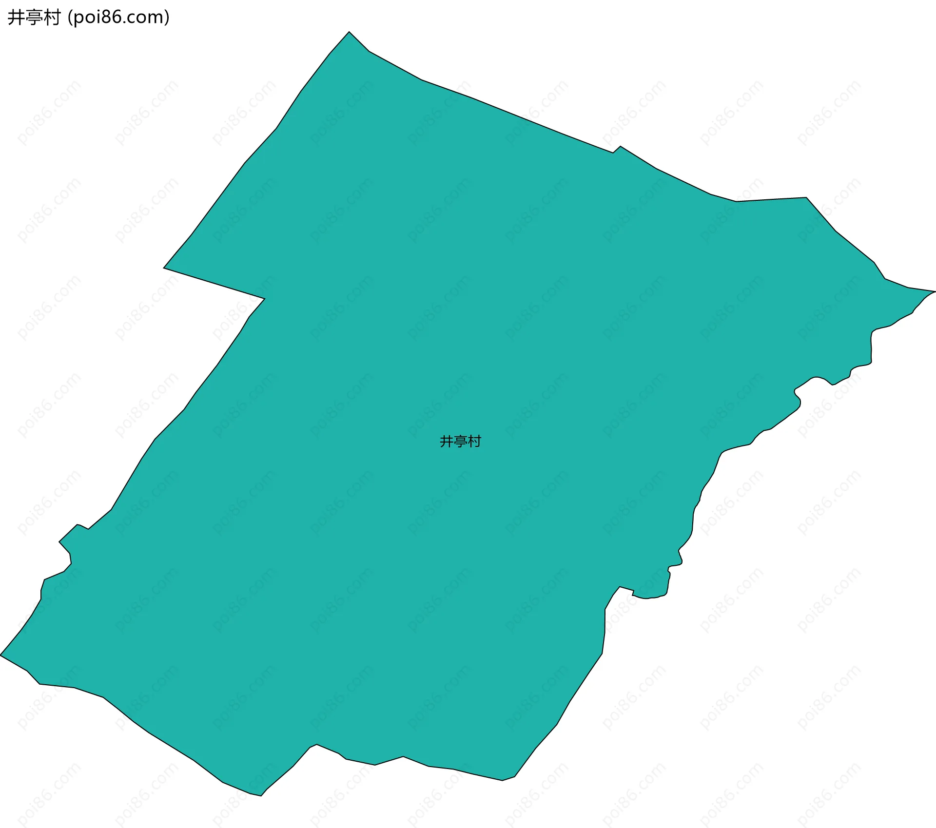 井亭村边界地图