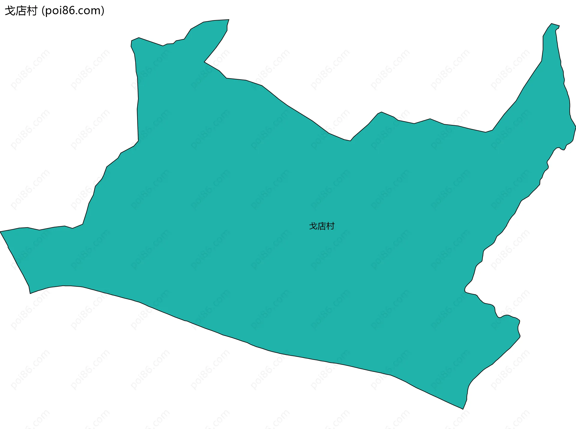 戈店村边界地图