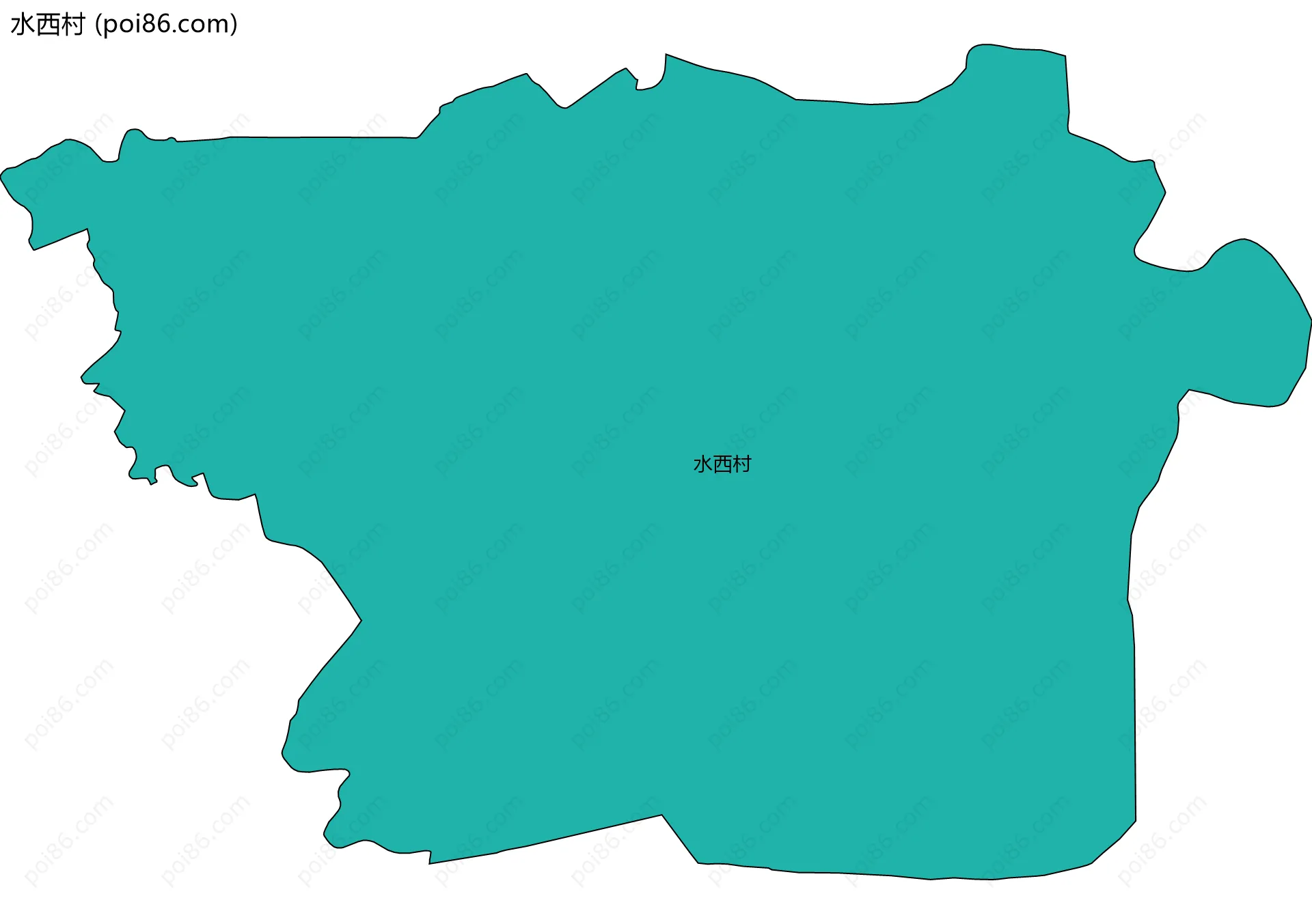 水西村边界地图