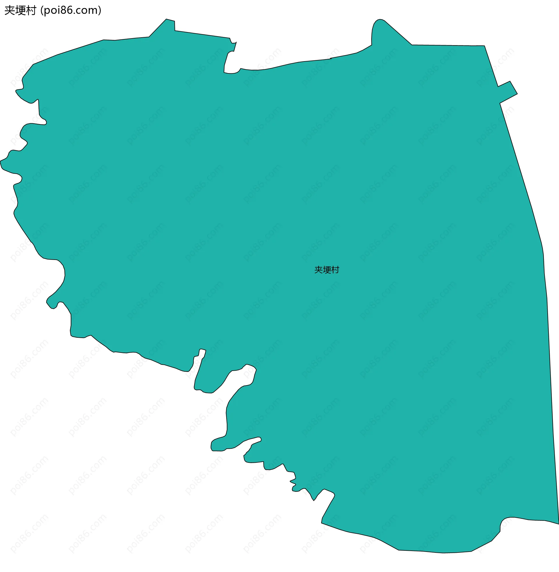 夹埂村边界地图