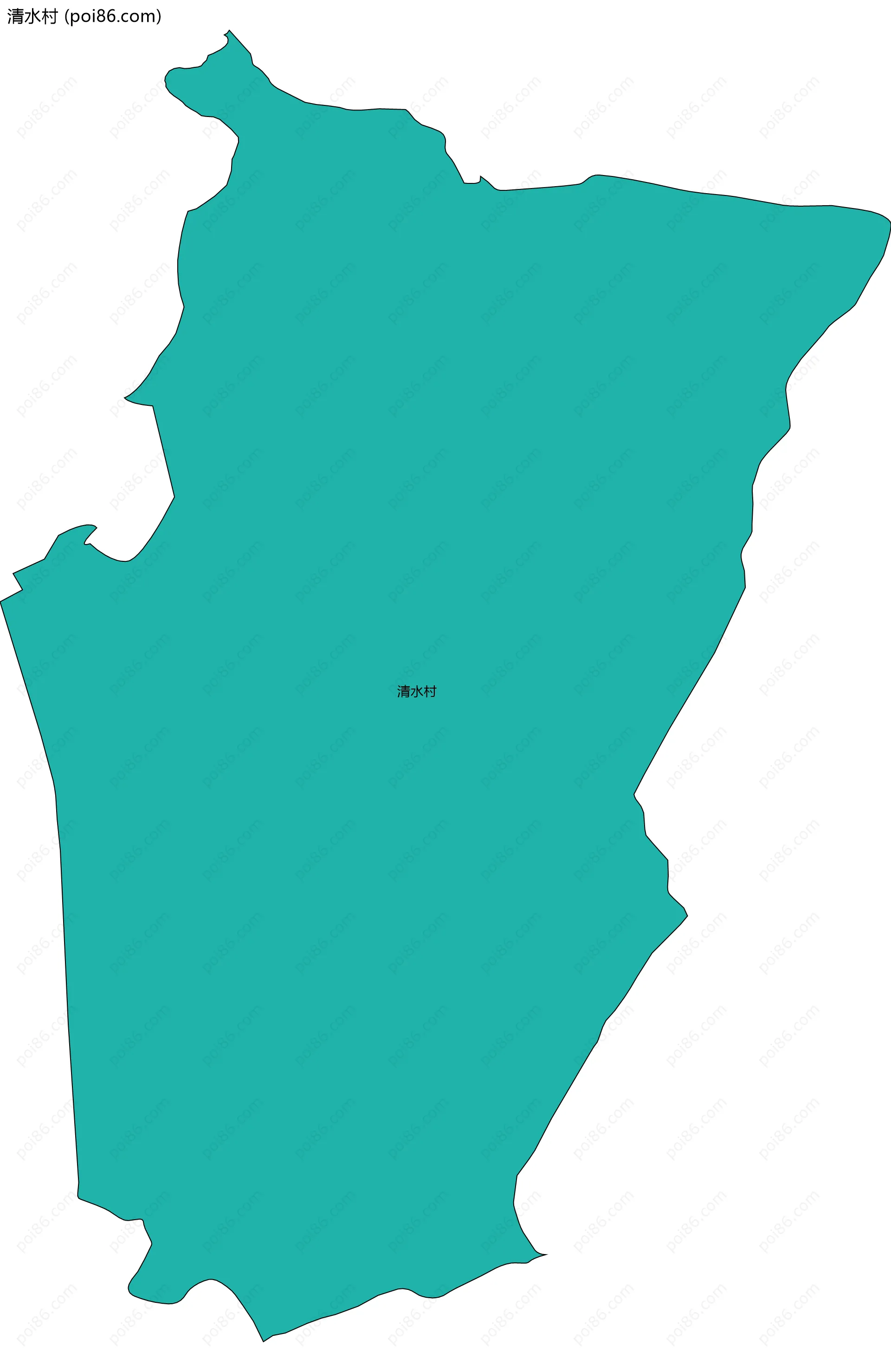 清水村边界地图