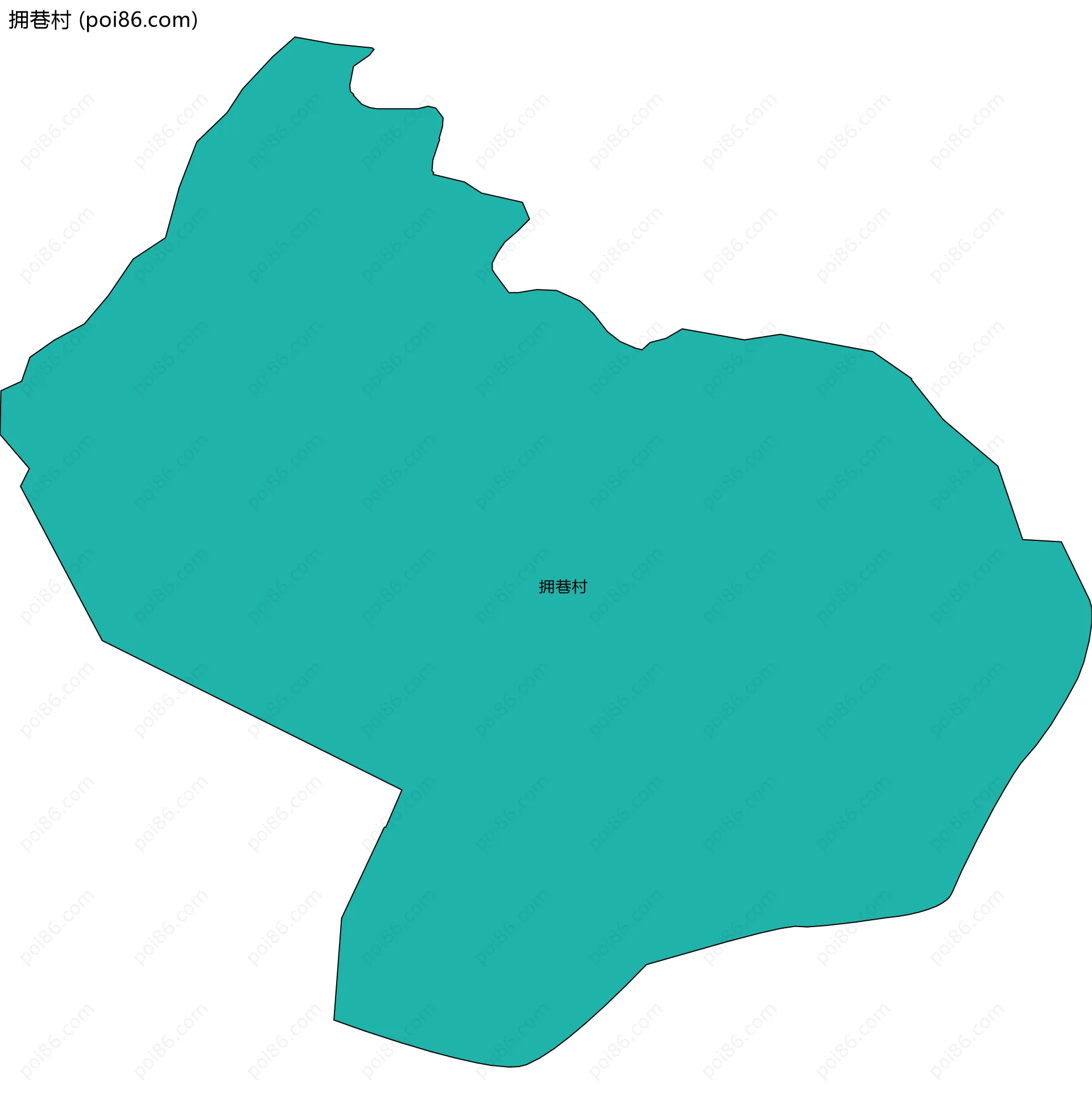 拥巷村边界地图