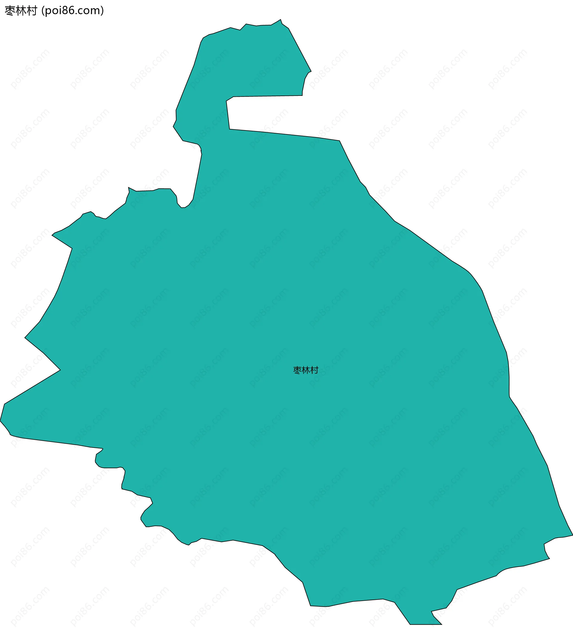 枣林村边界地图