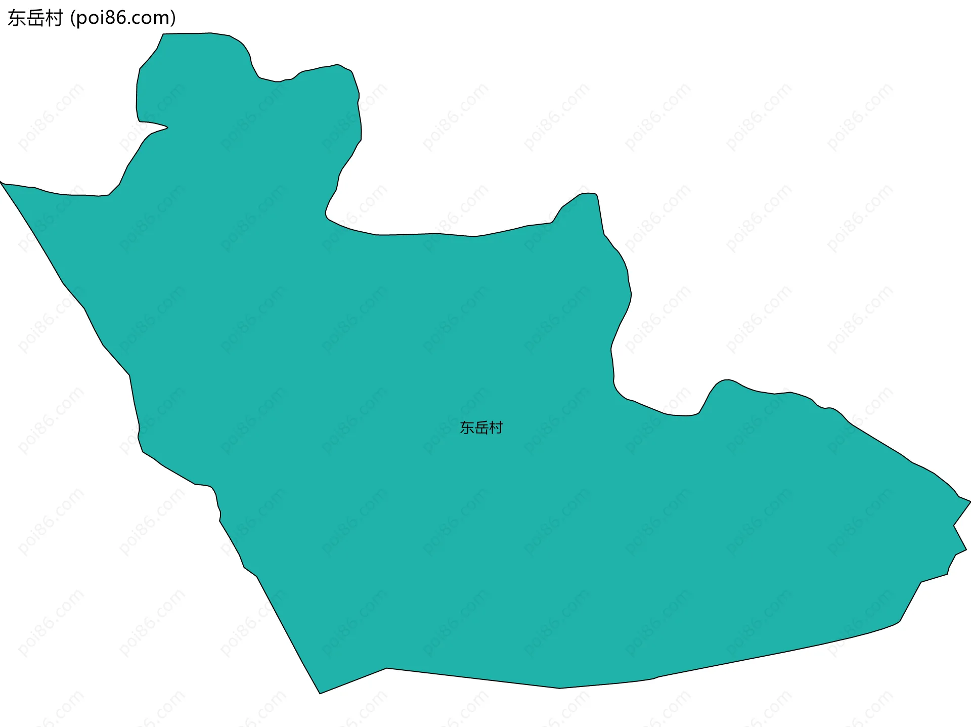 东岳村边界地图