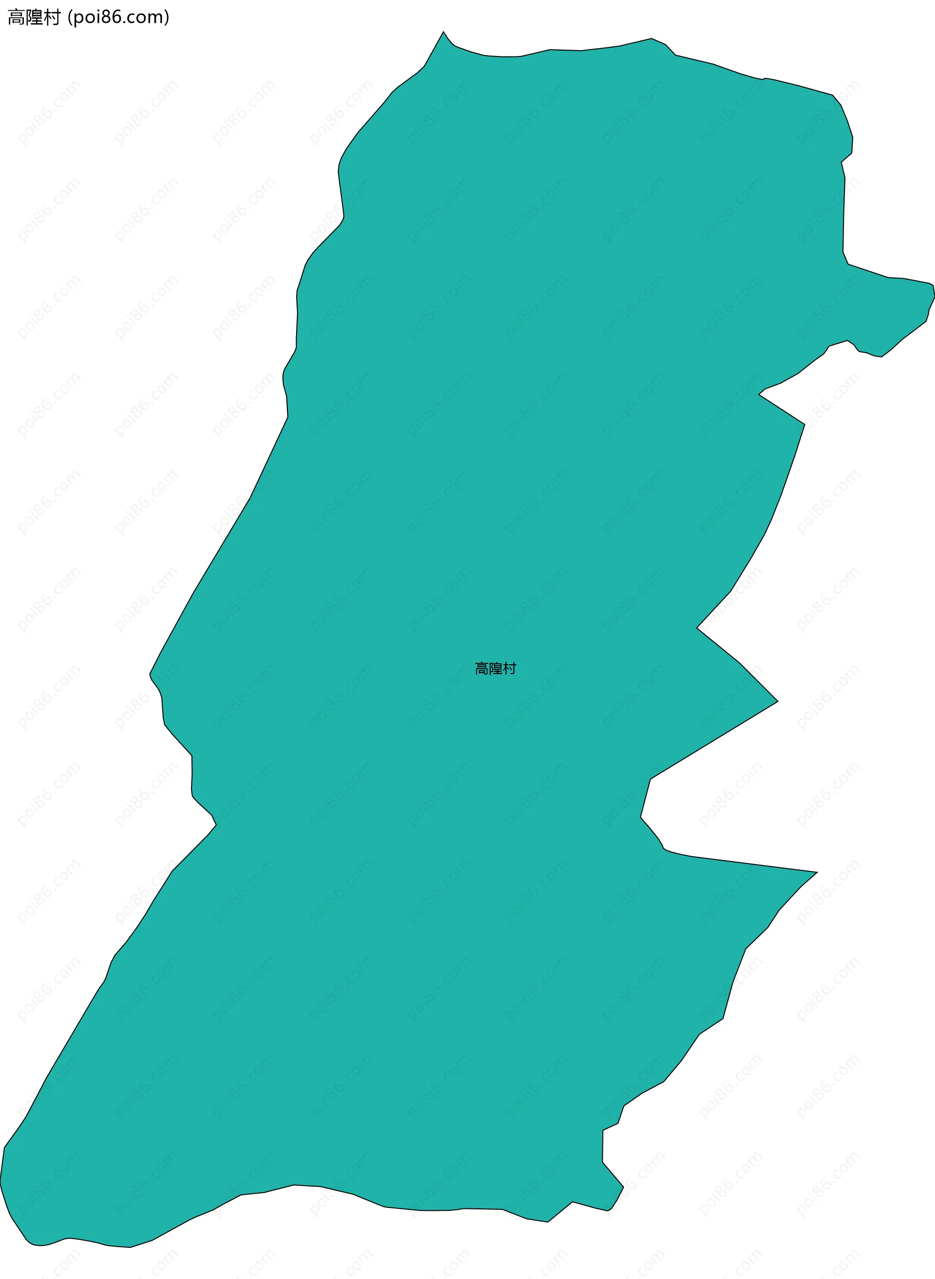 高隍村边界地图