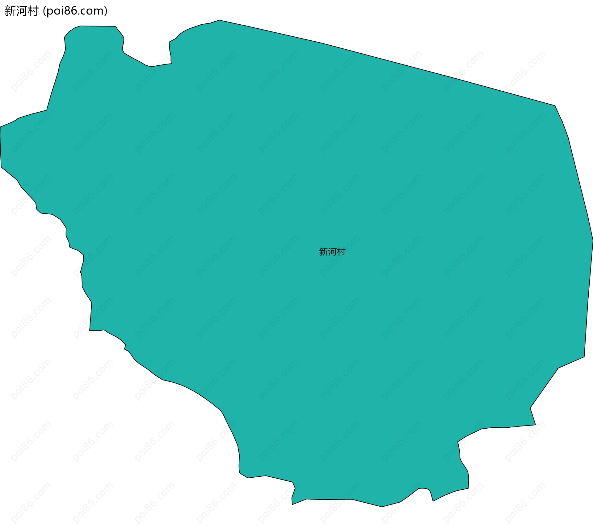 新河村边界地图