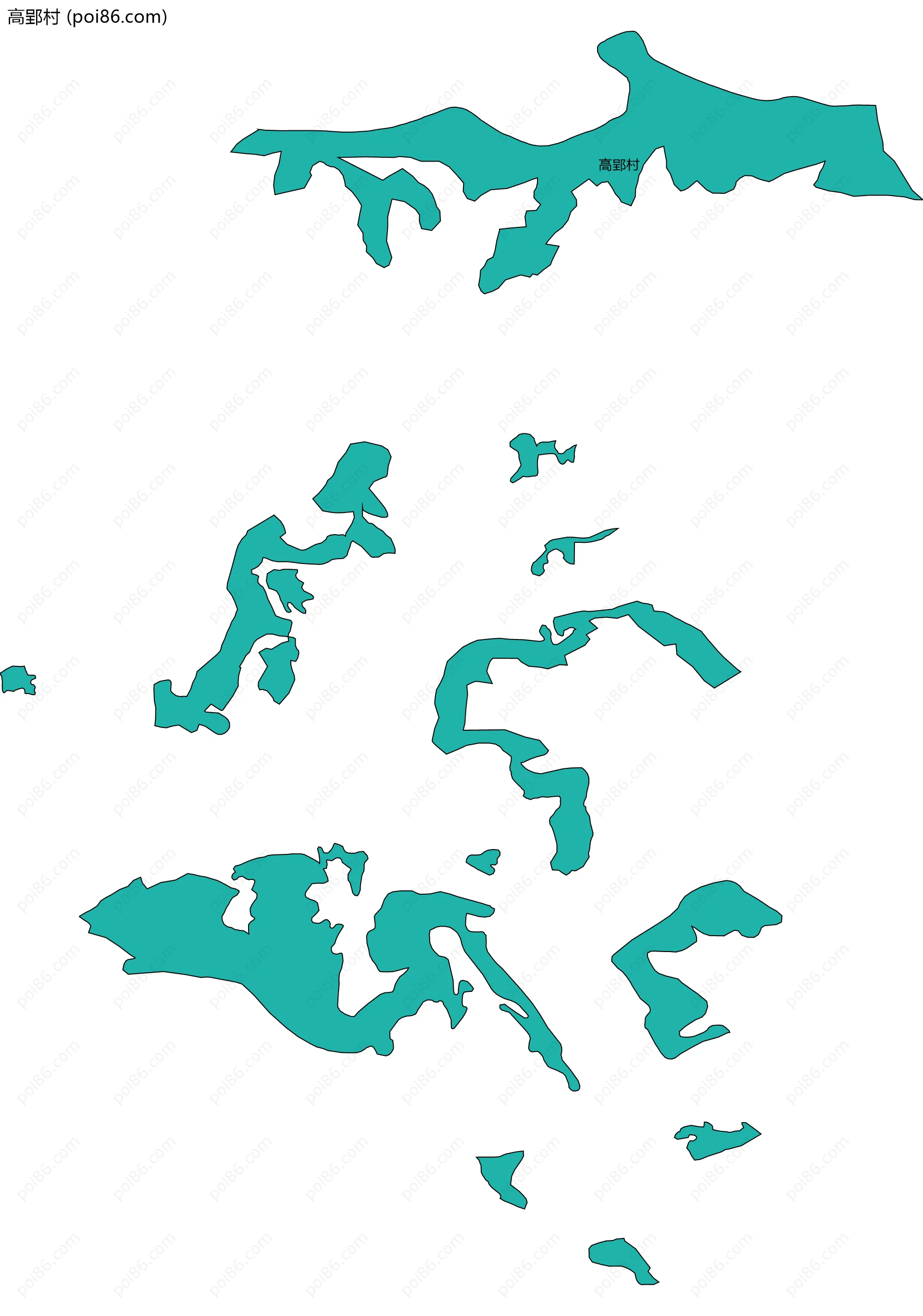 高郢村边界地图