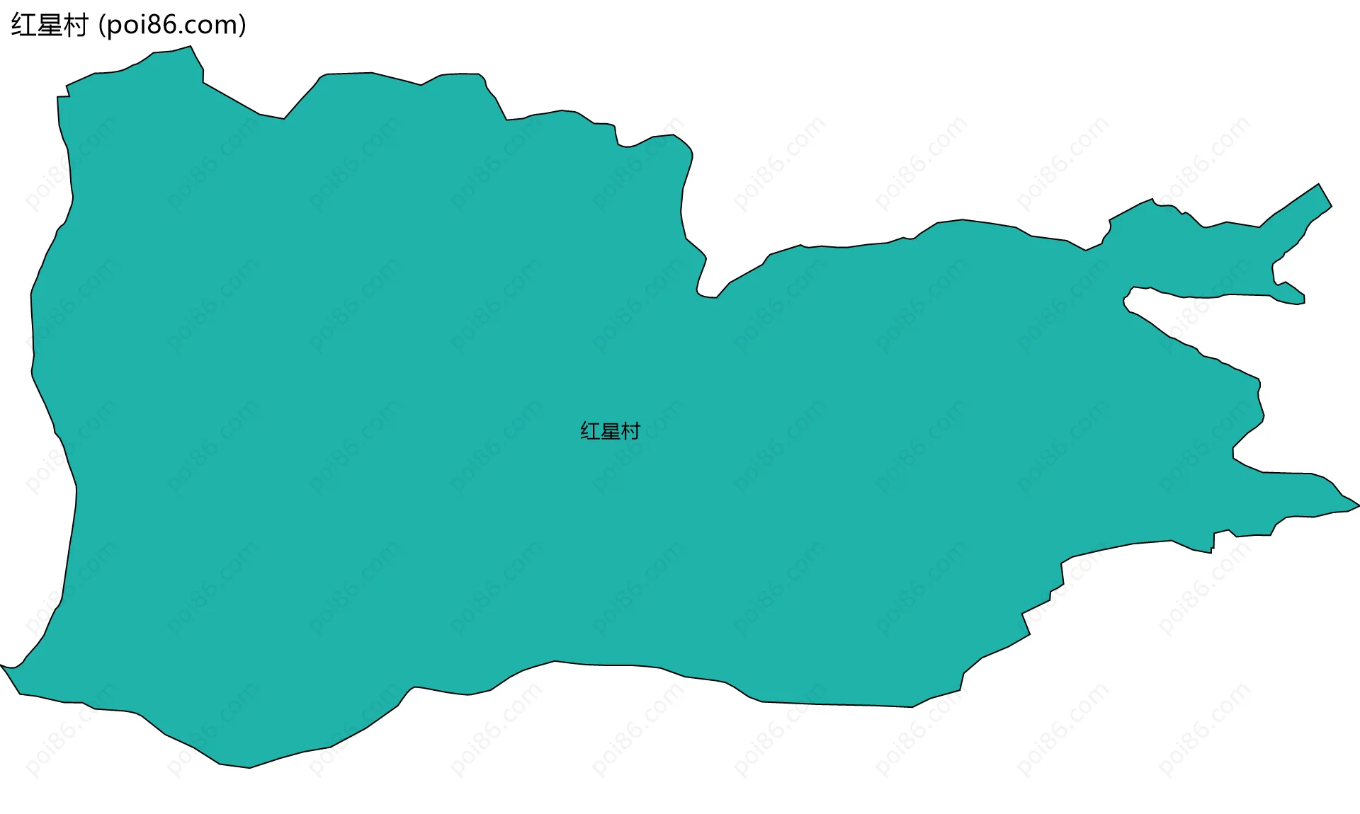 红星村边界地图