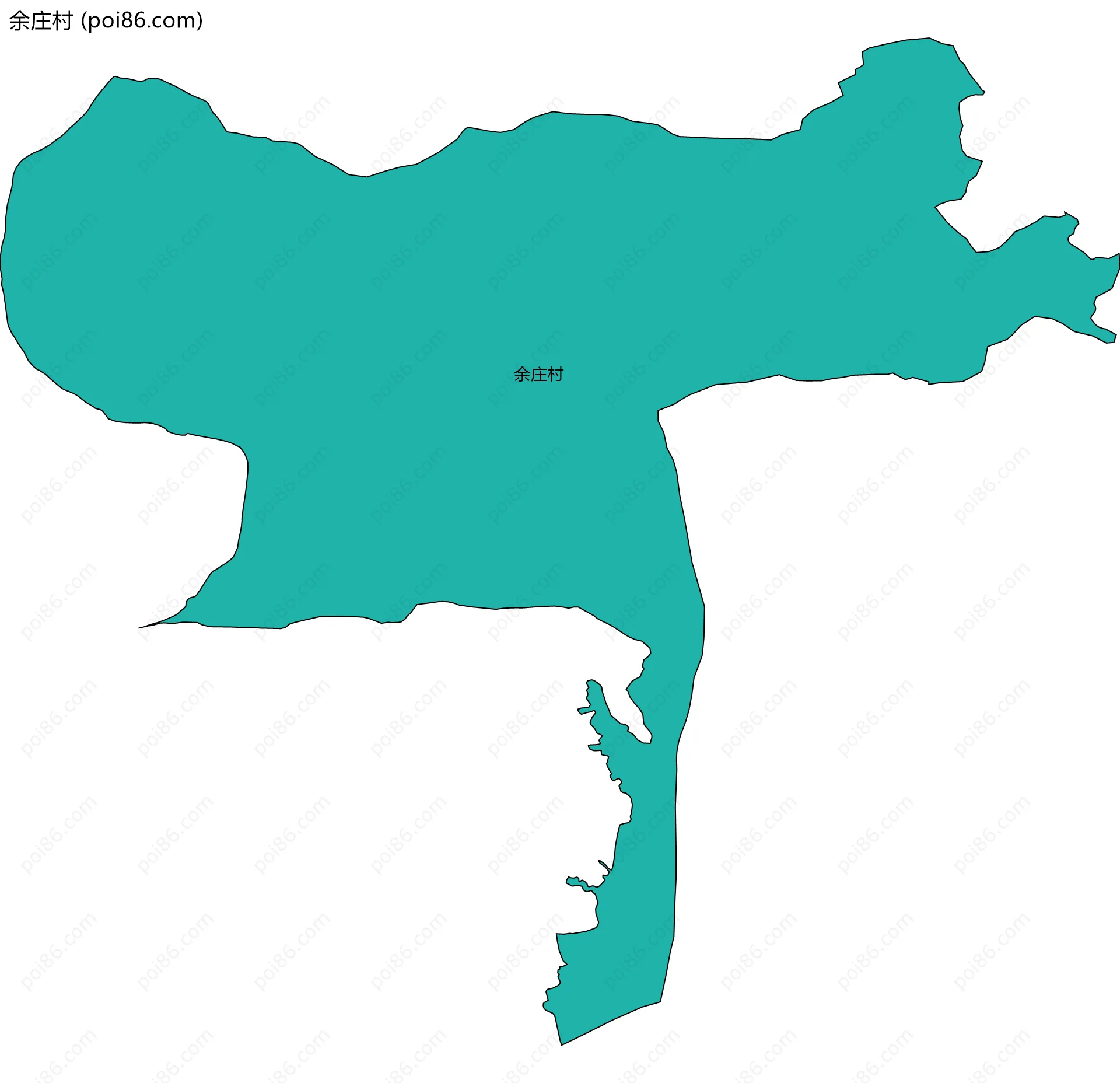 余庄村边界地图