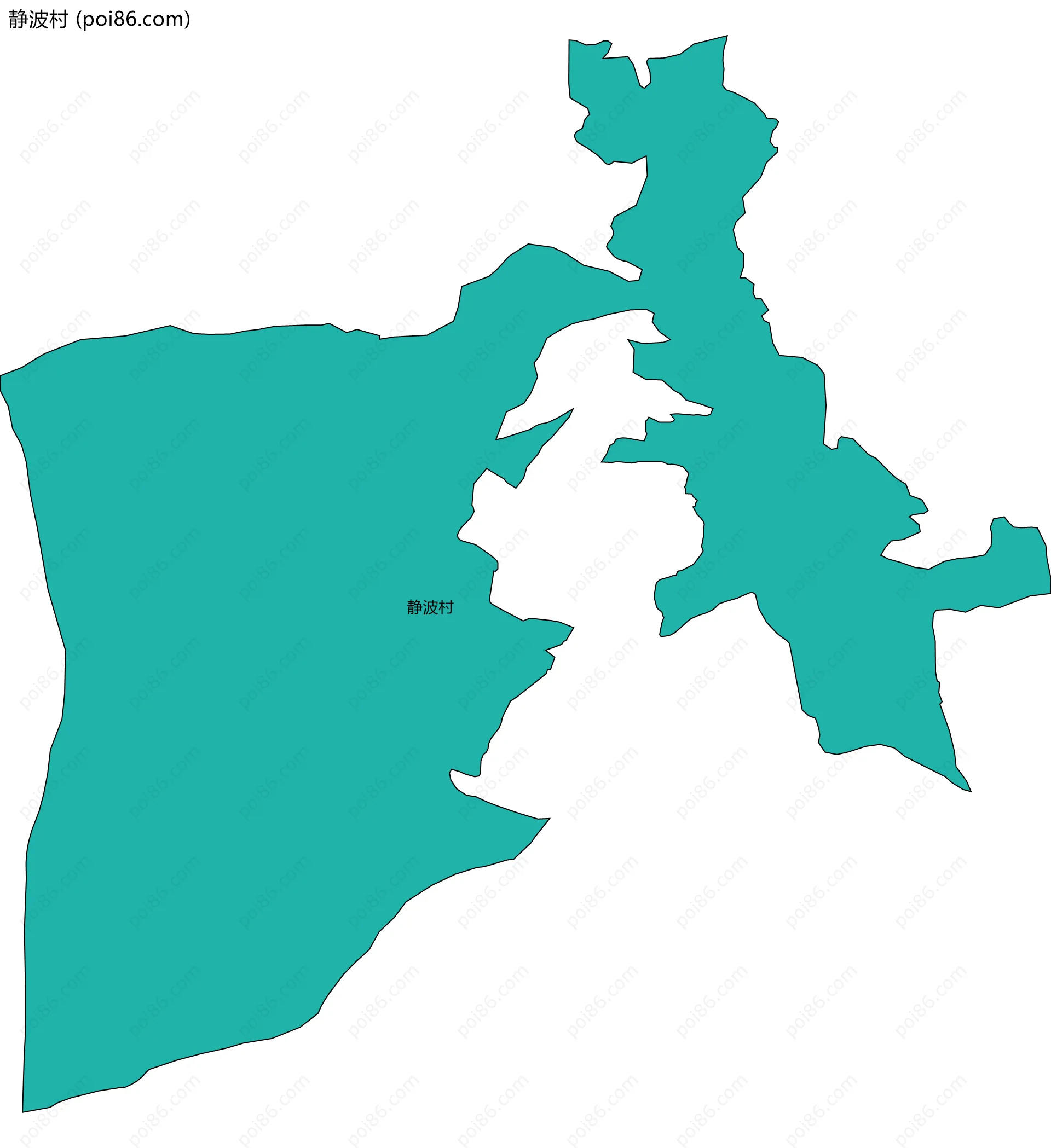 静波村边界地图