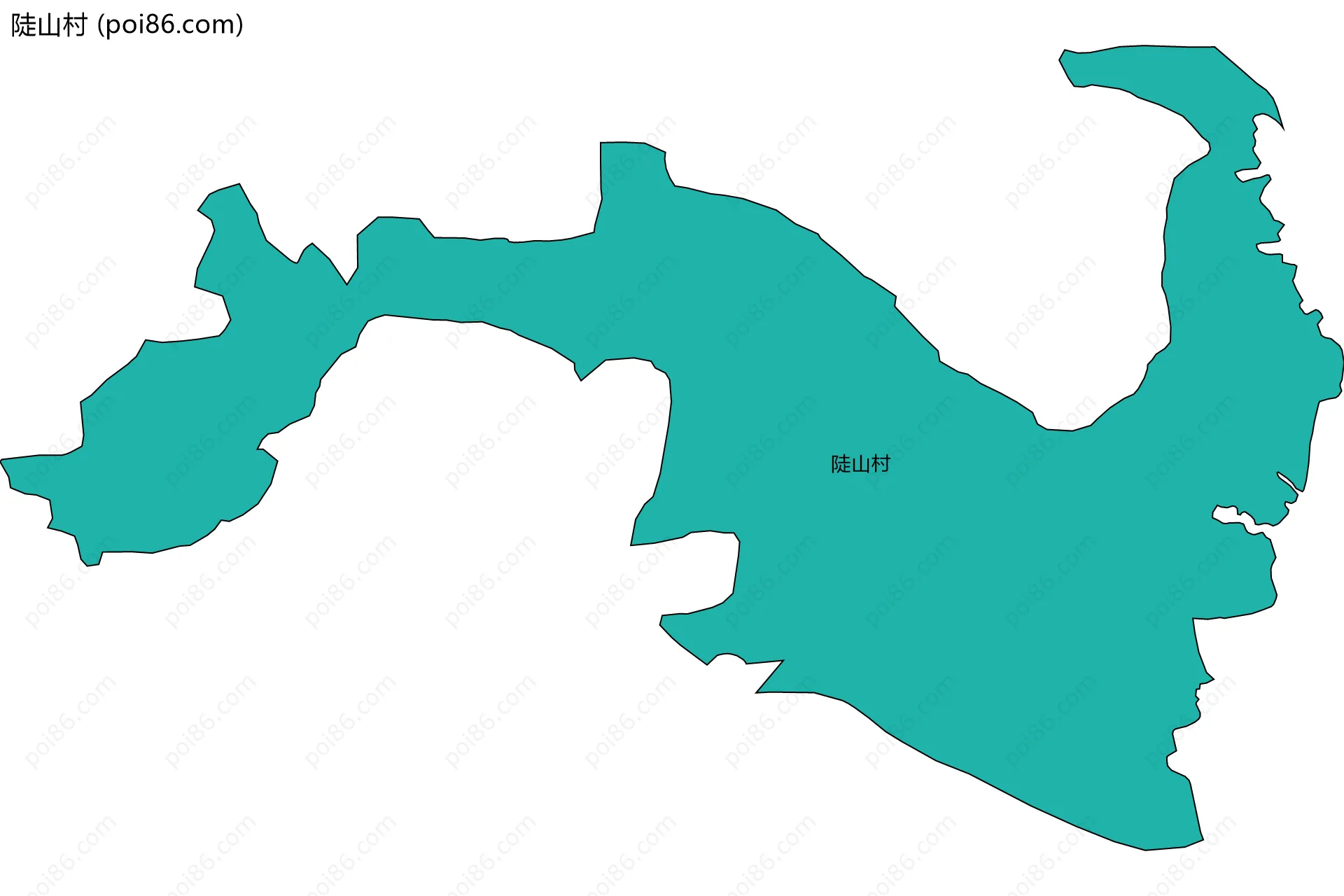 陡山村边界地图