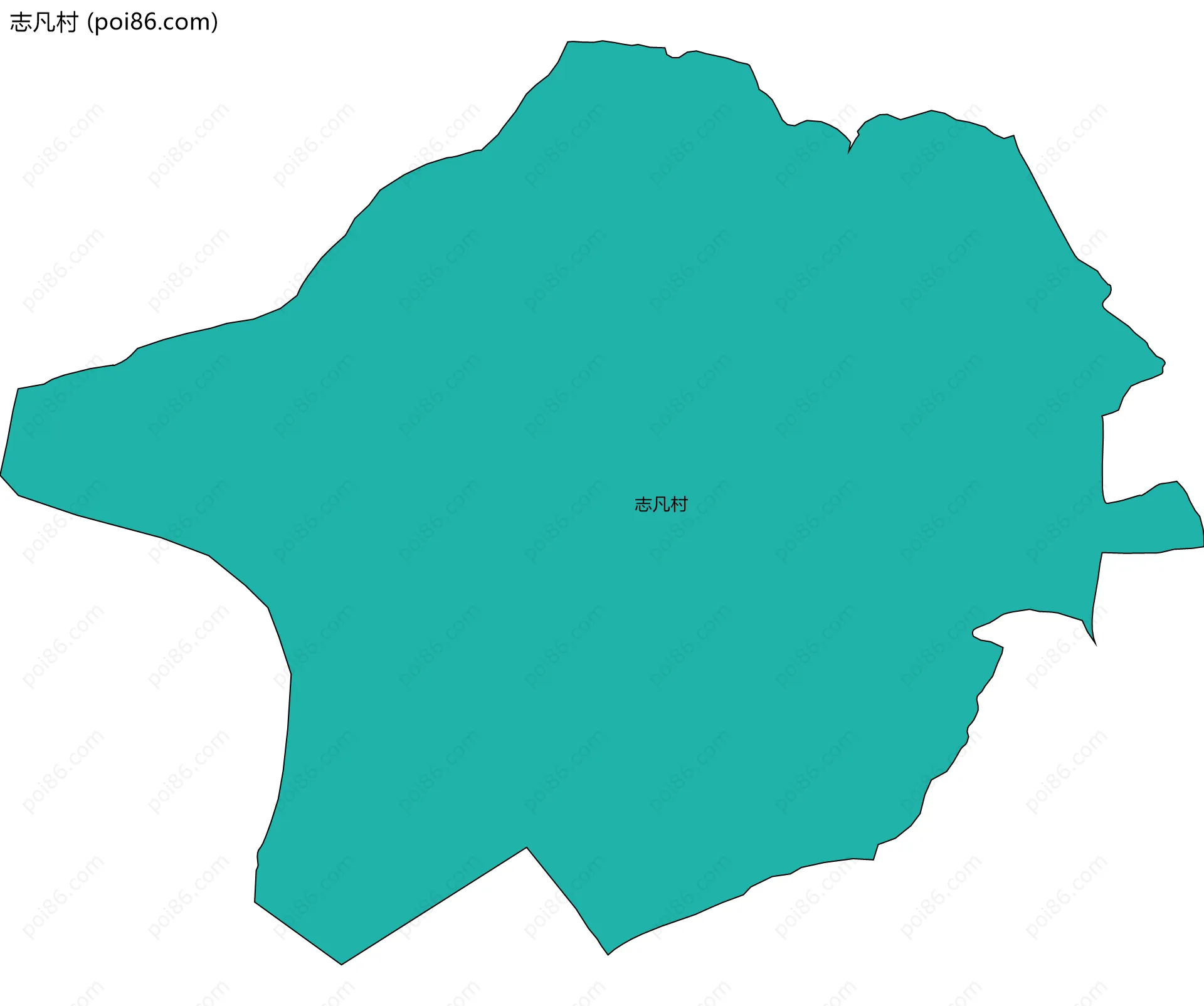 志凡村边界地图