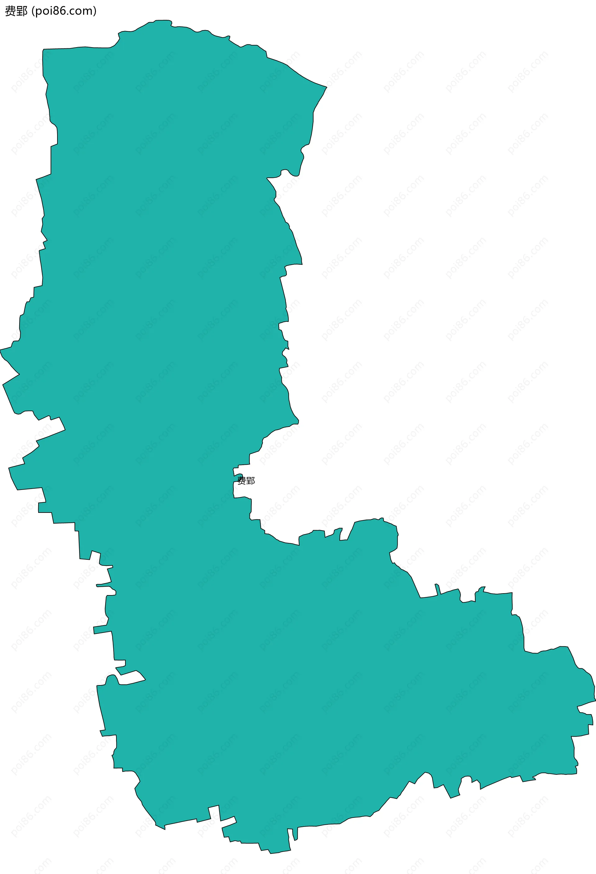 费郢边界地图