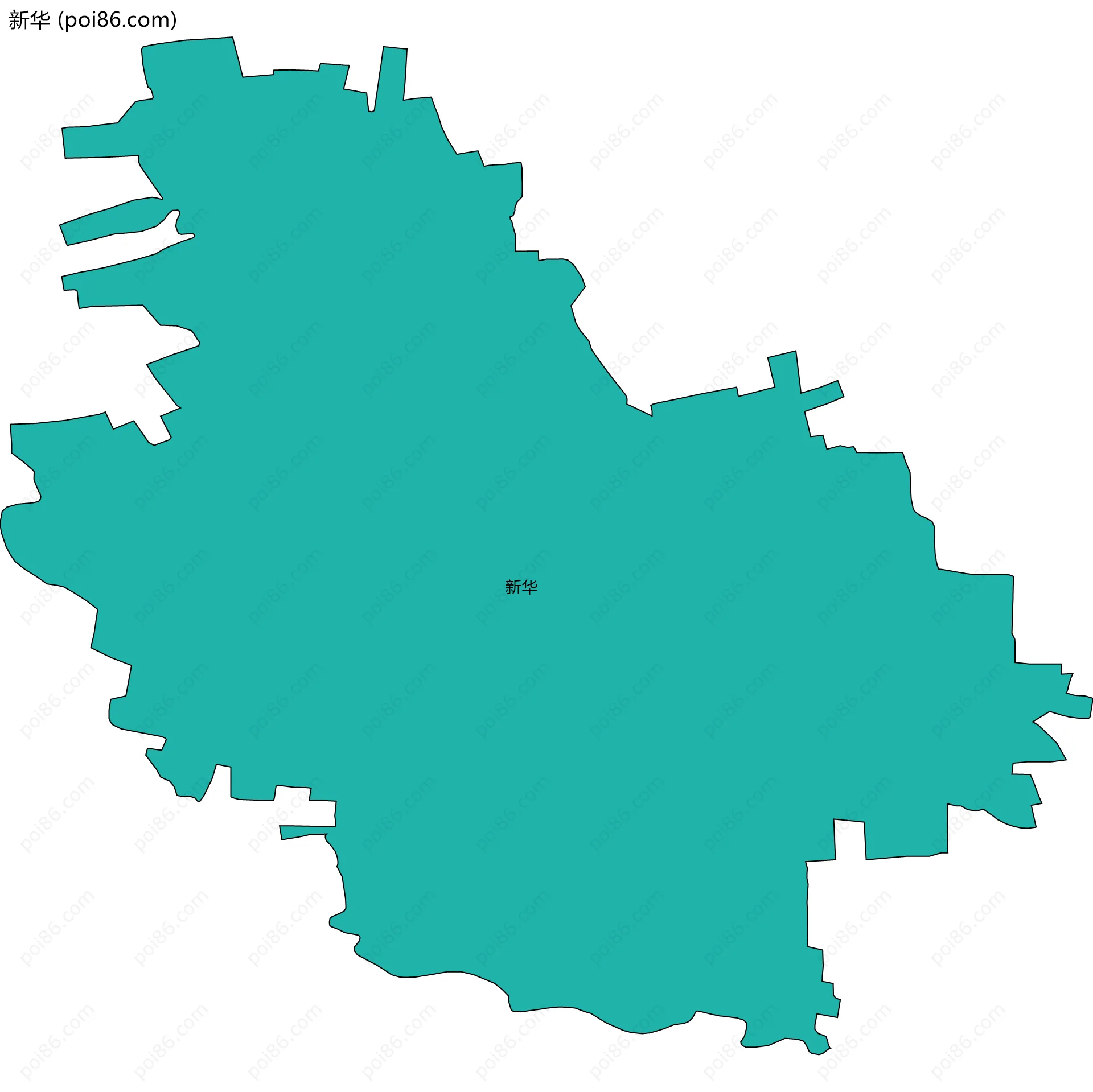 新华边界地图