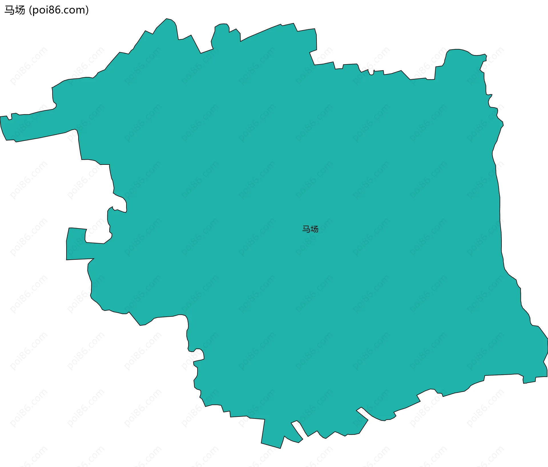 马场边界地图