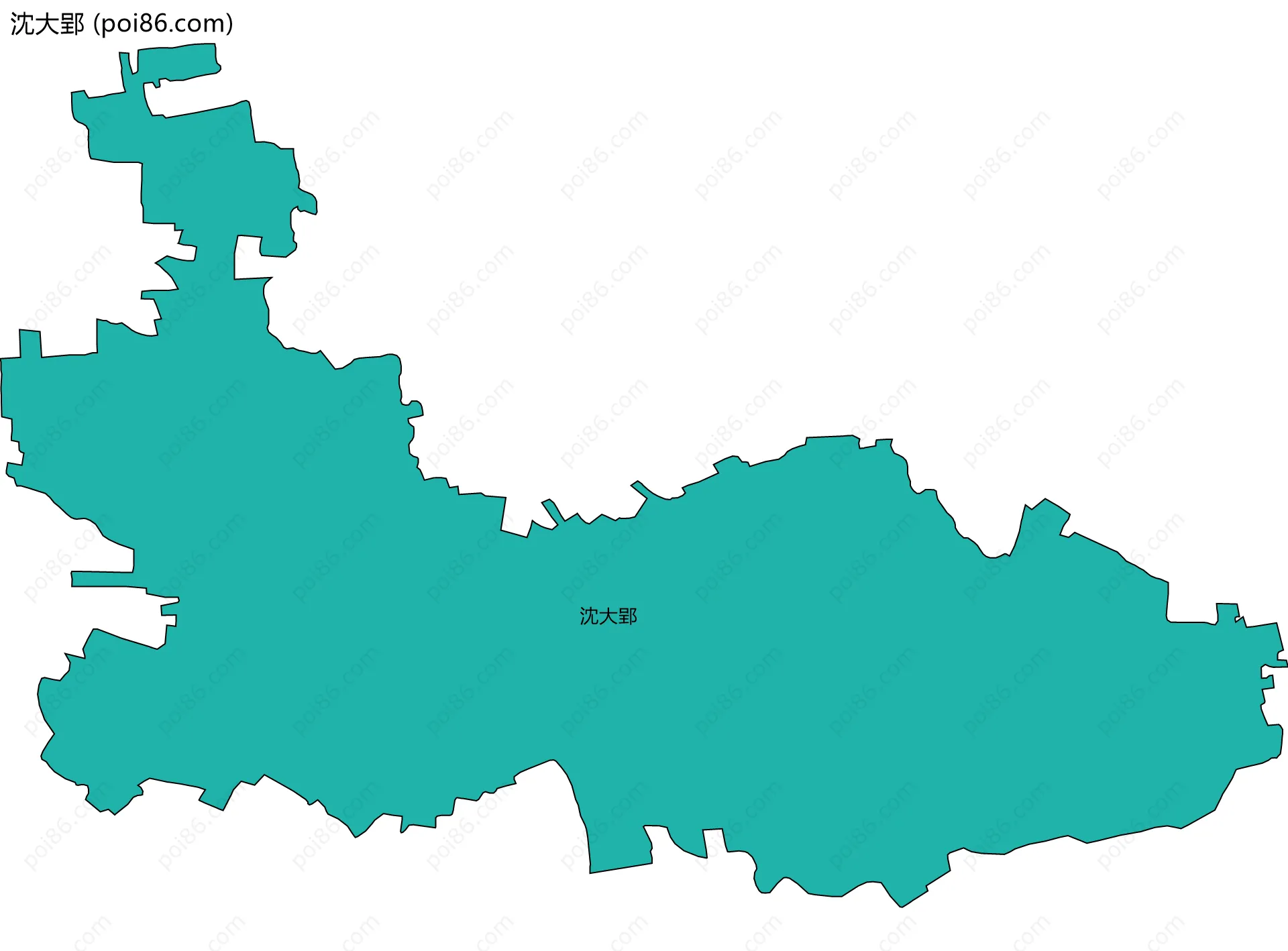 沈大郢边界地图