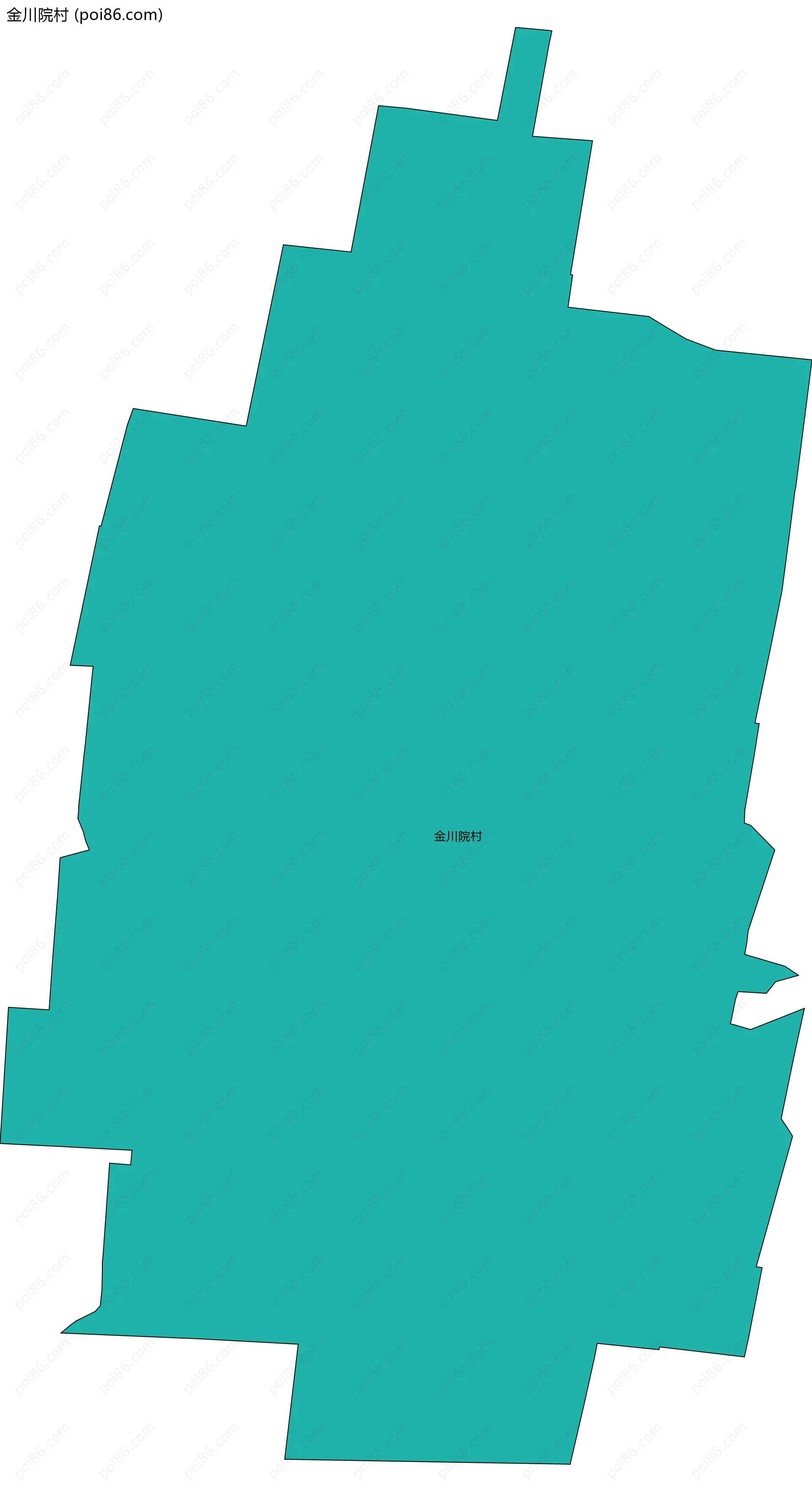 金川院村边界地图