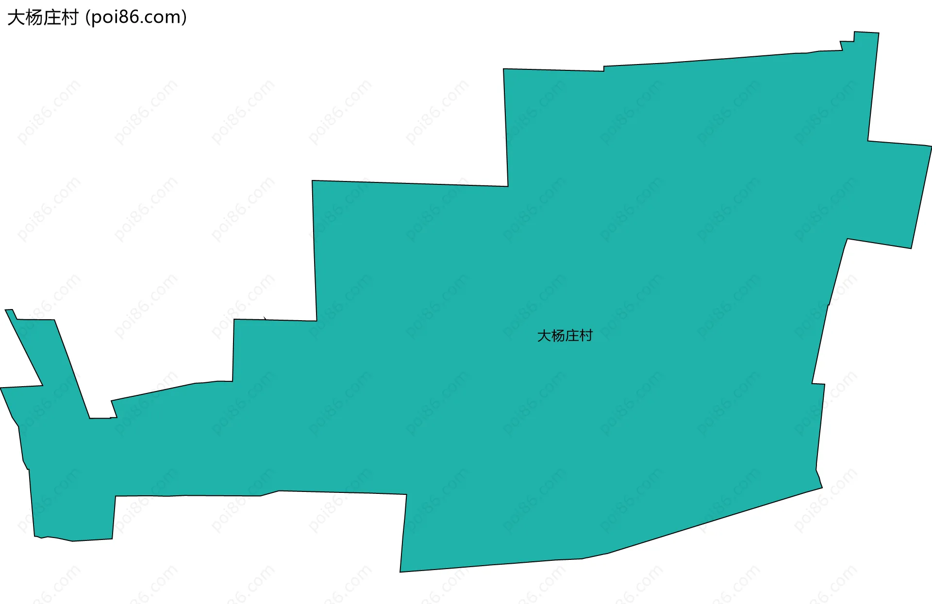 大杨庄村边界地图