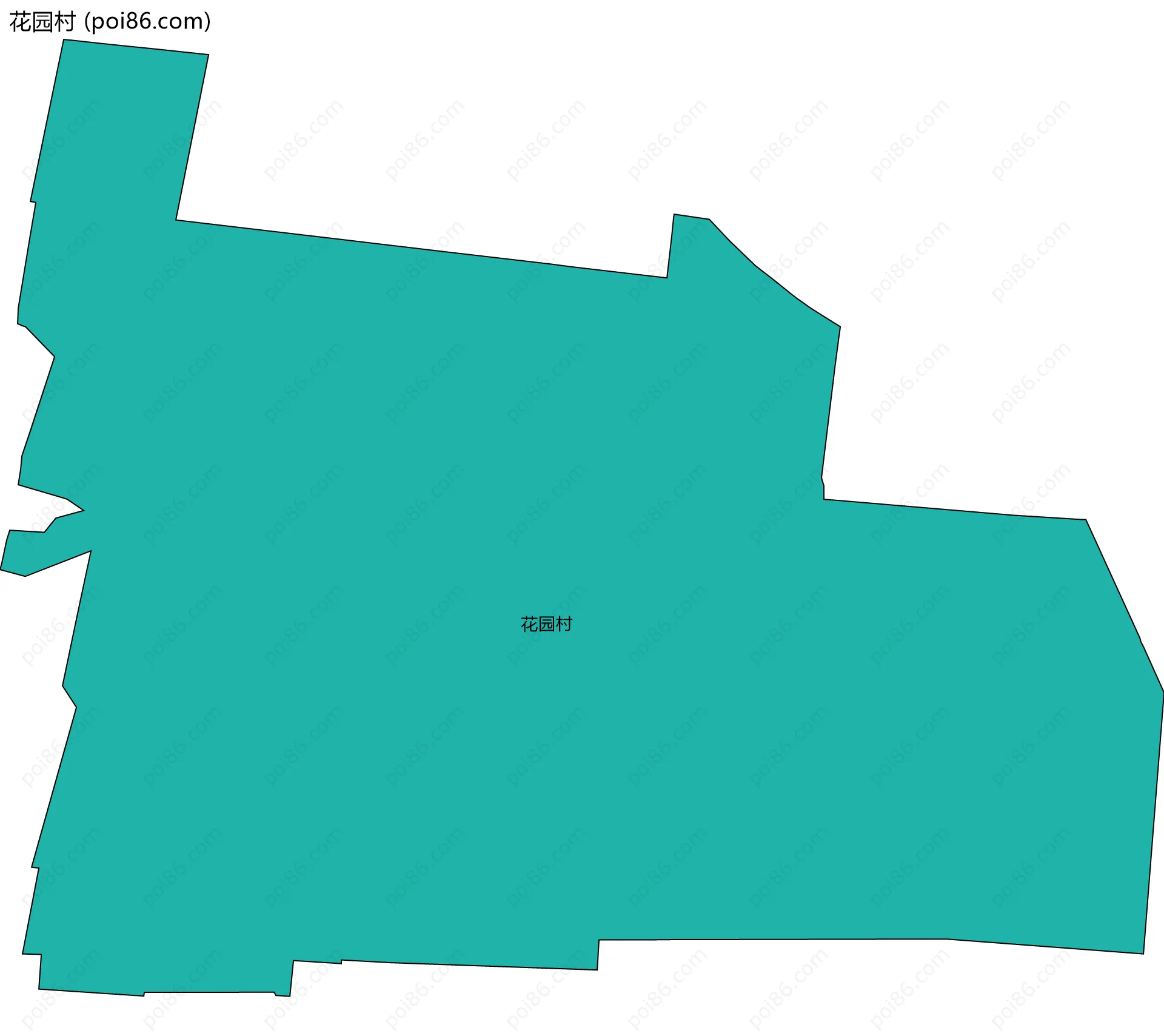 花园村边界地图