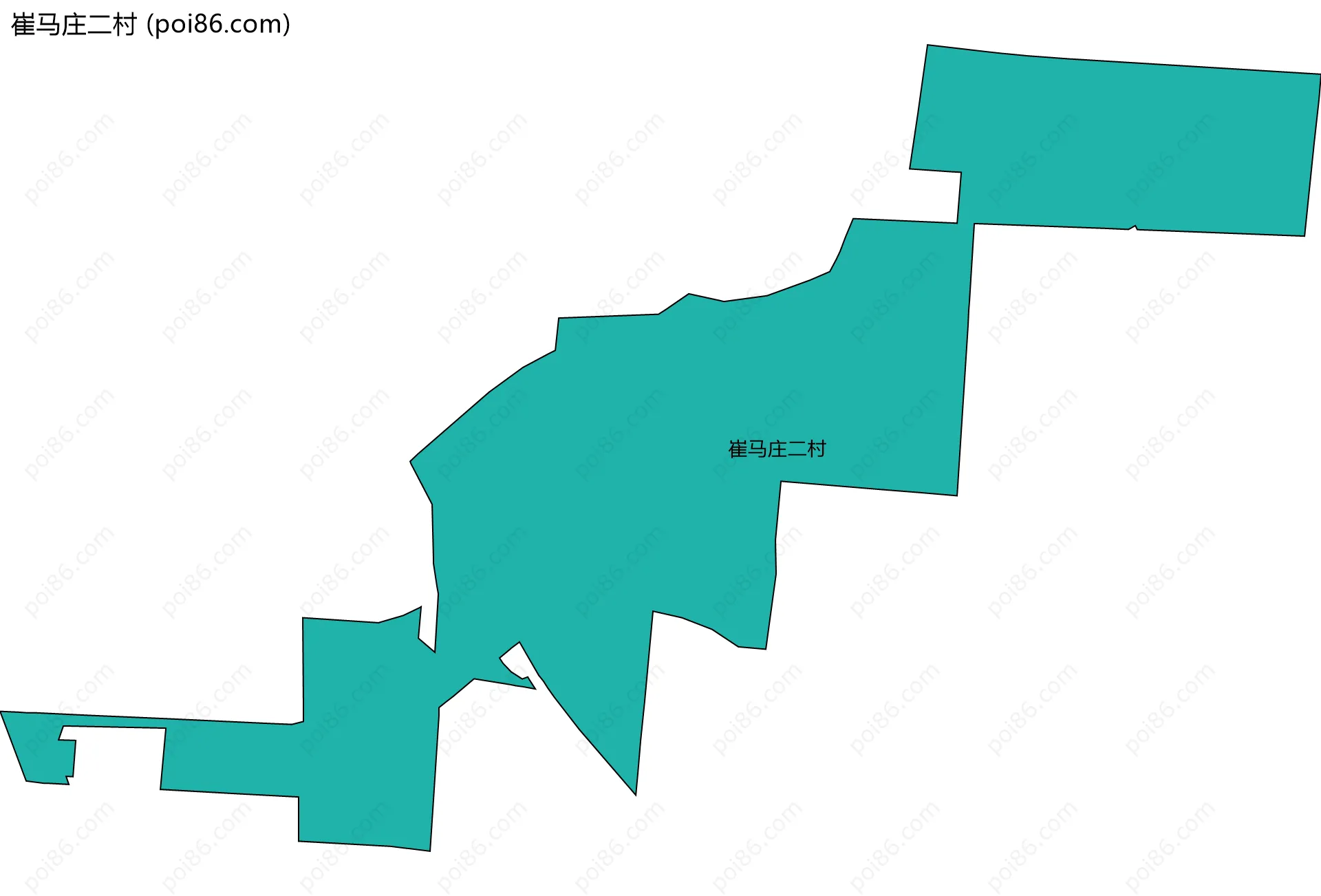 崔马庄二村边界地图
