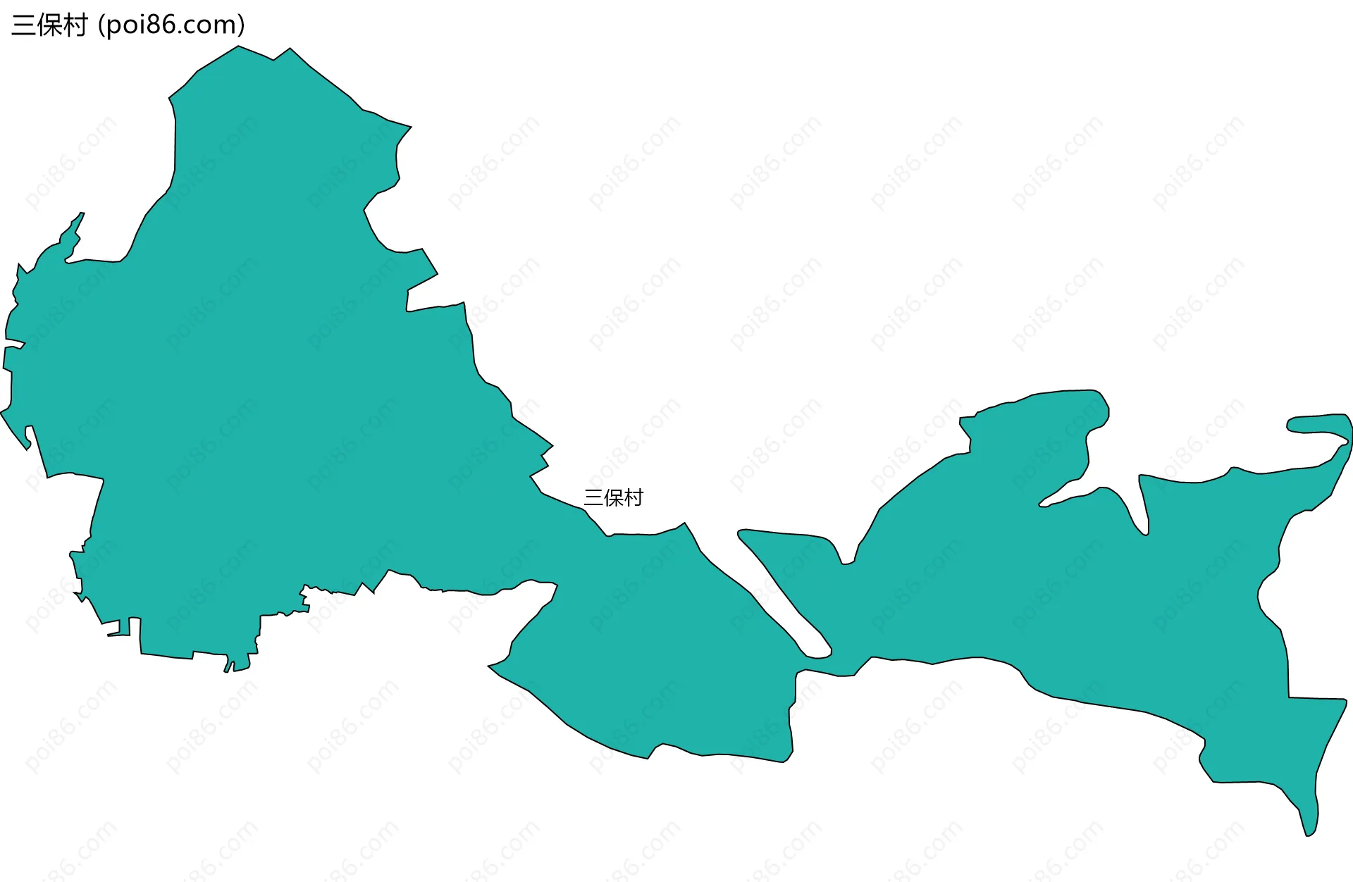 三保村边界地图