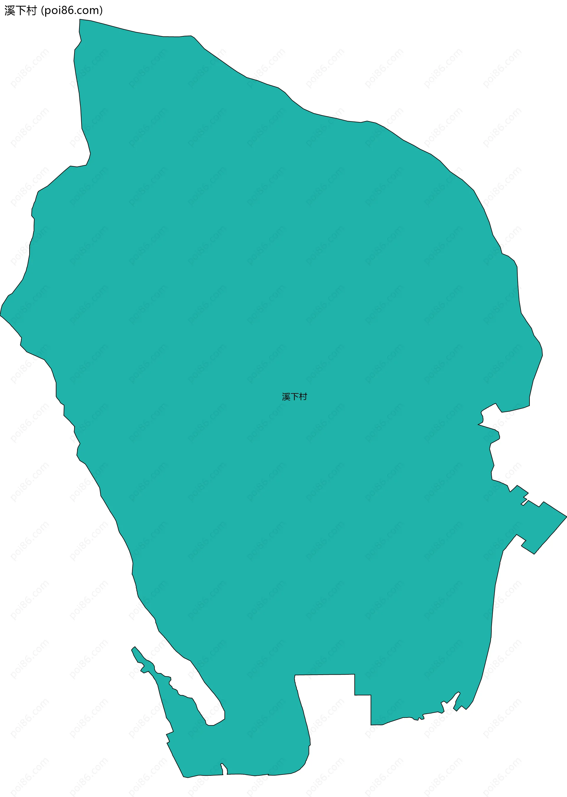 溪下村边界地图