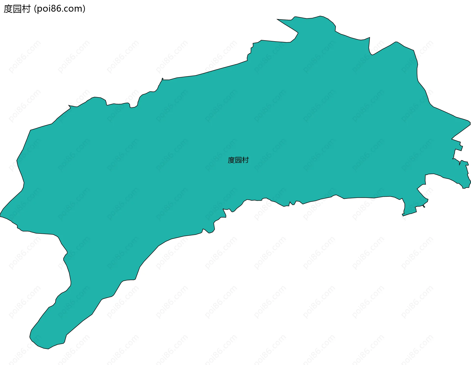 度园村边界地图
