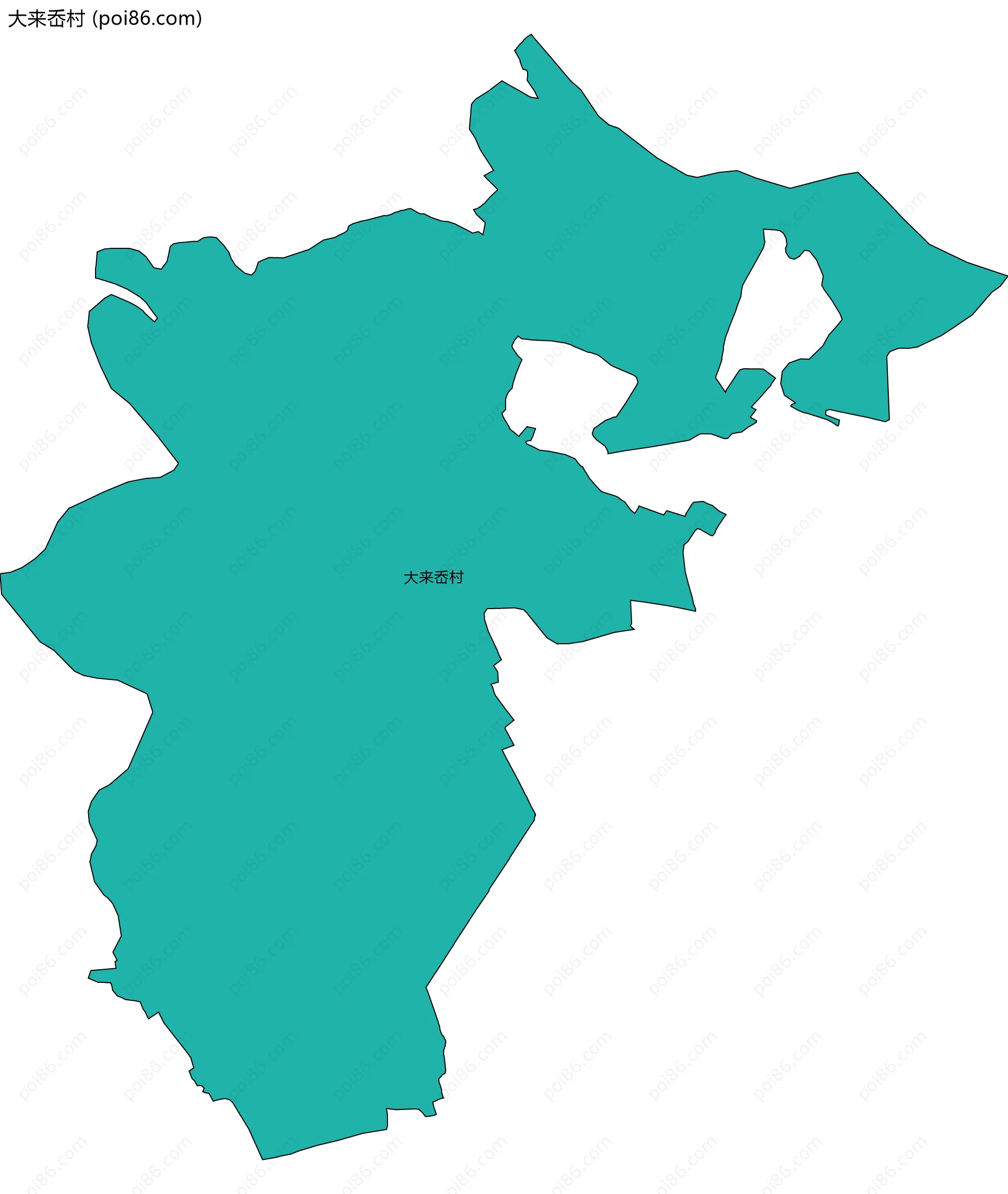 大来岙村边界地图