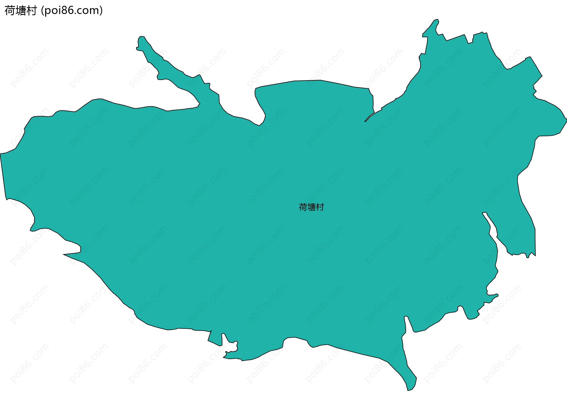 荷塘村边界地图