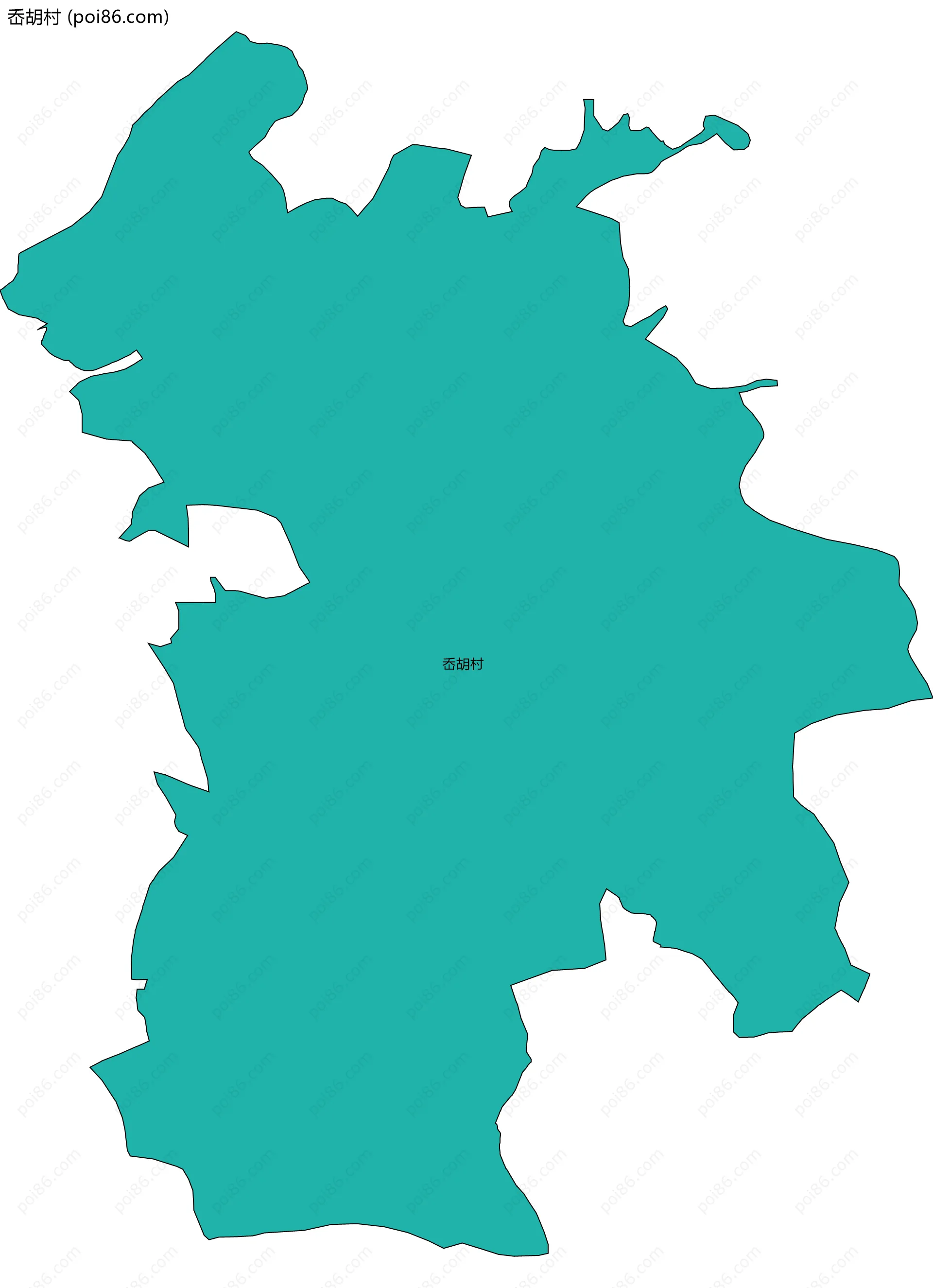 岙胡村边界地图