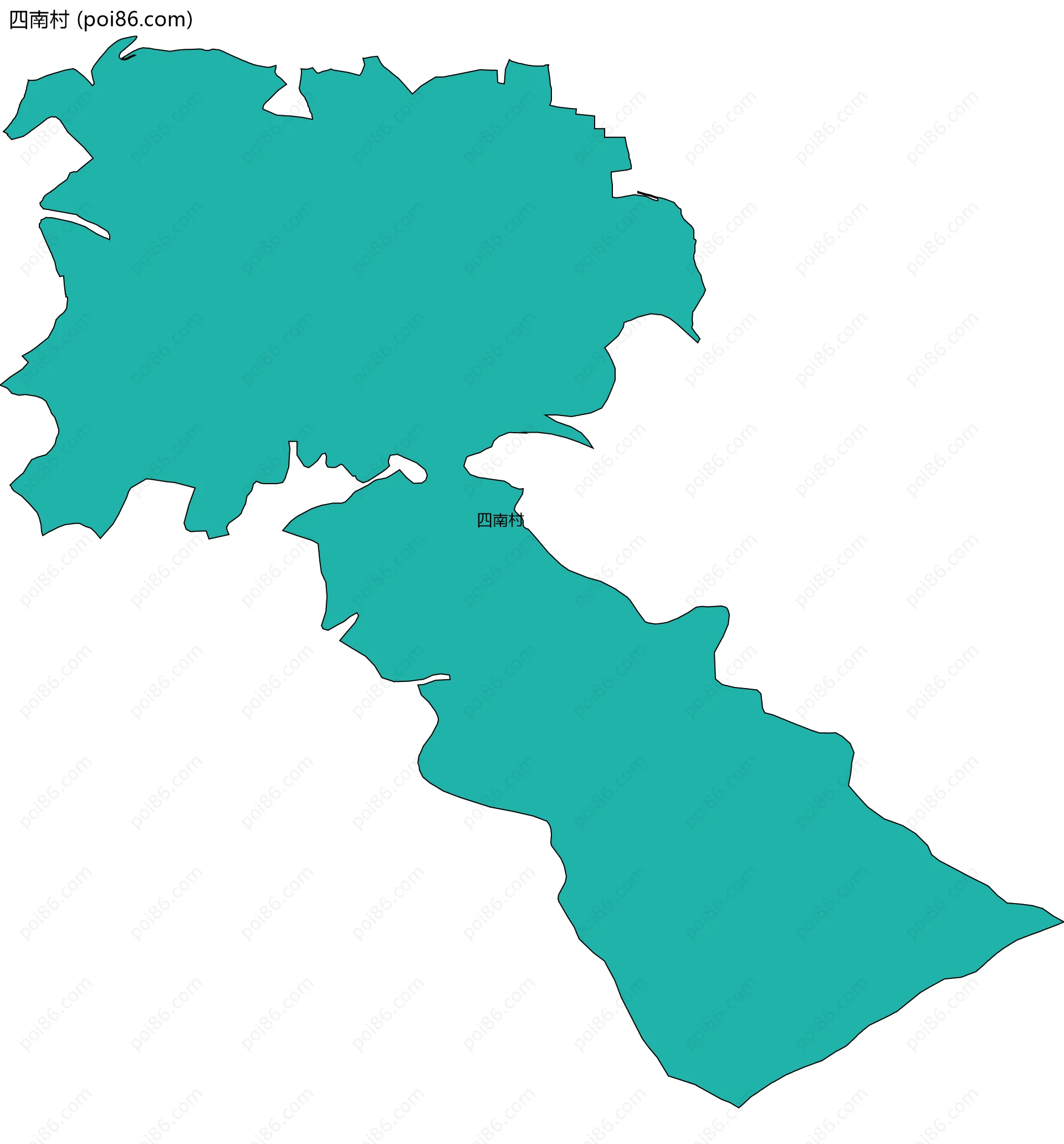 四南村边界地图