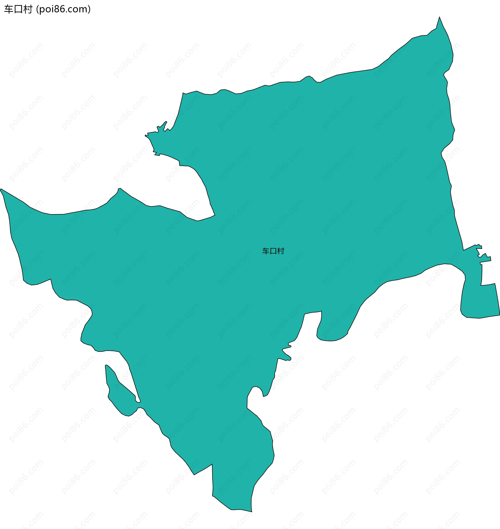 车口村边界地图