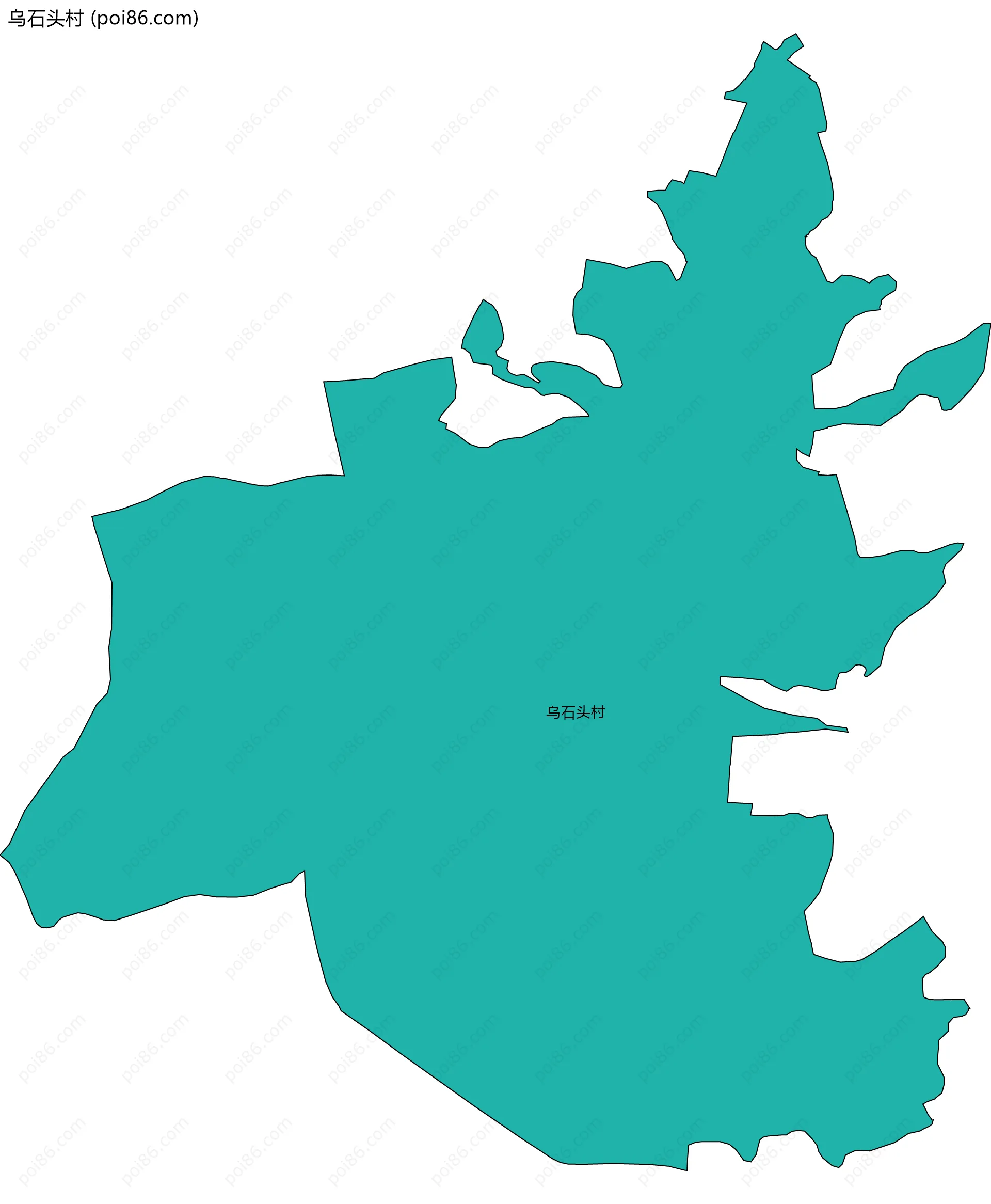 乌石头村边界地图