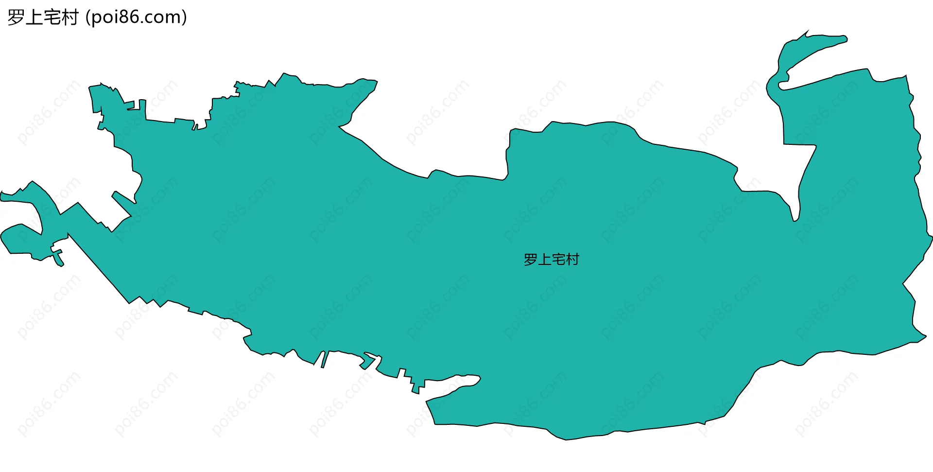 罗上宅村边界地图