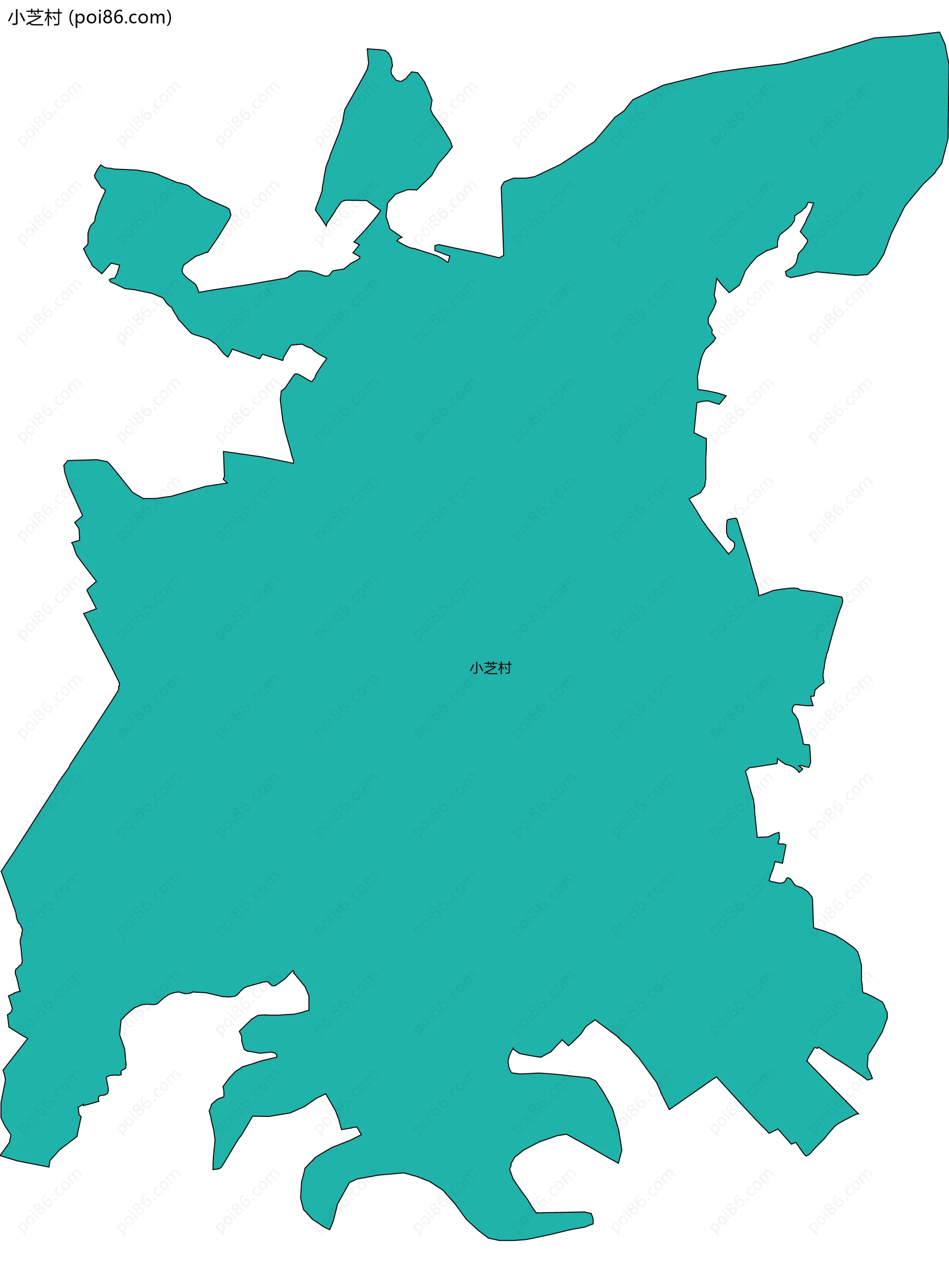小芝村边界地图