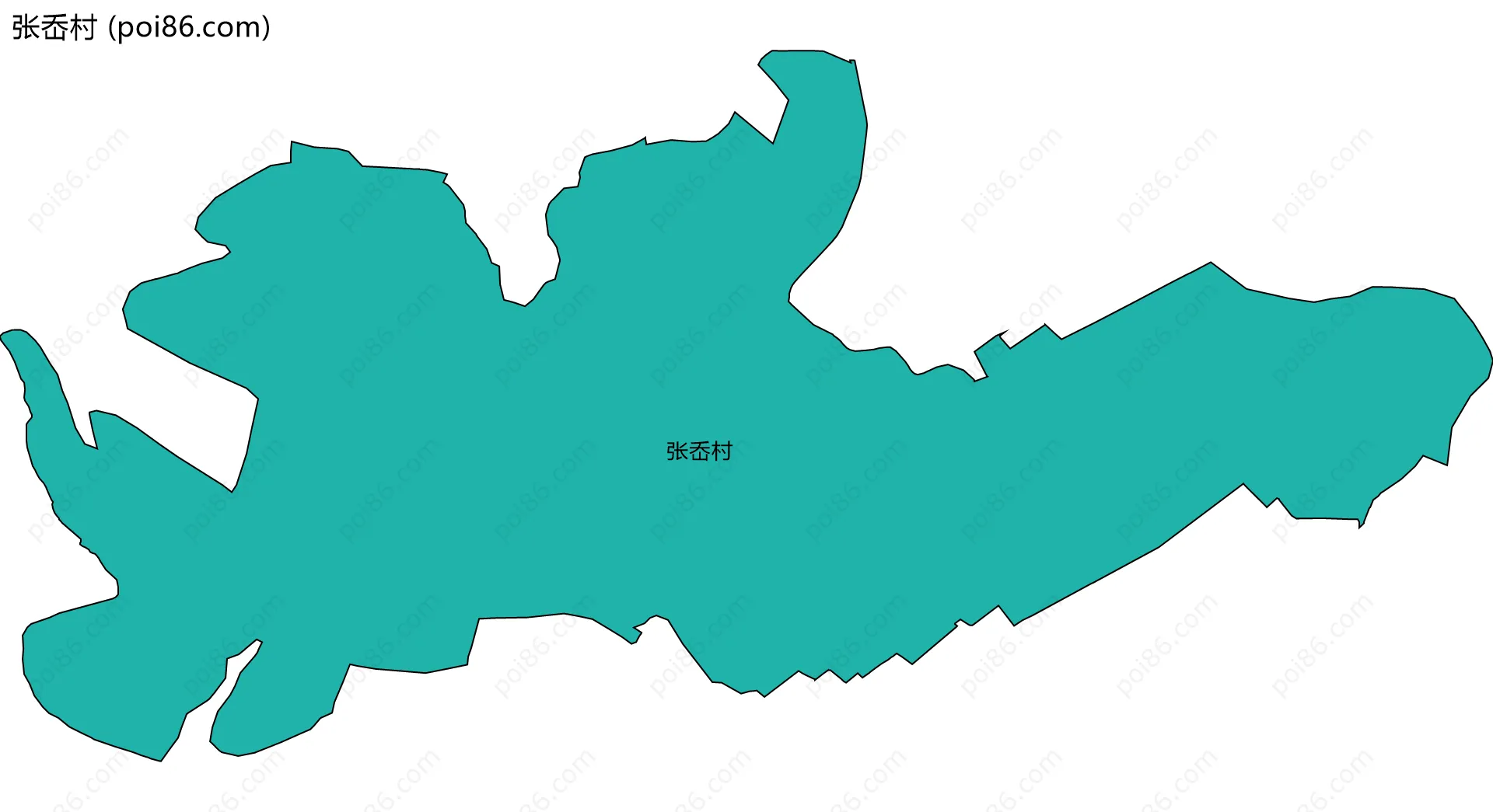 张岙村边界地图