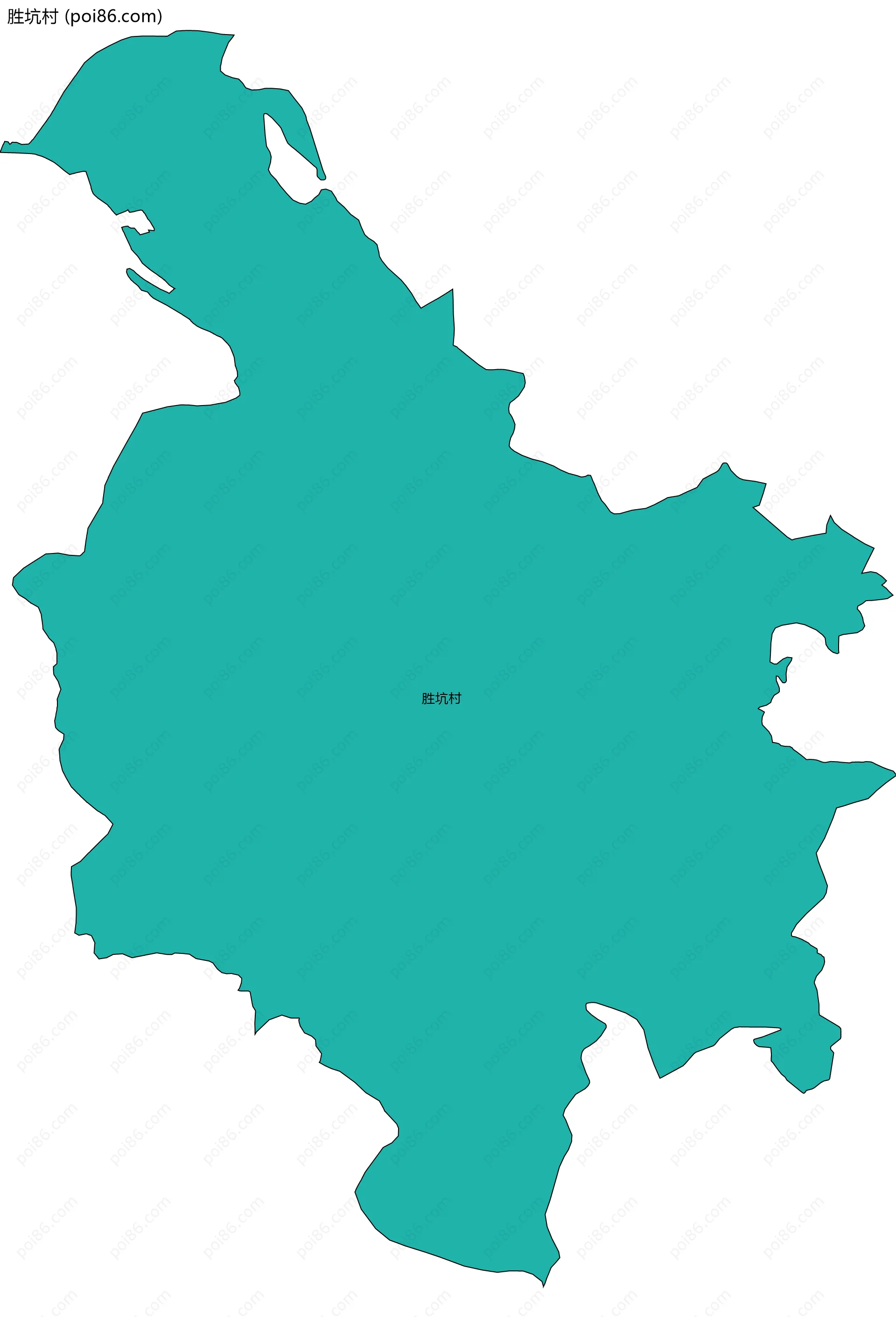 胜坑村边界地图