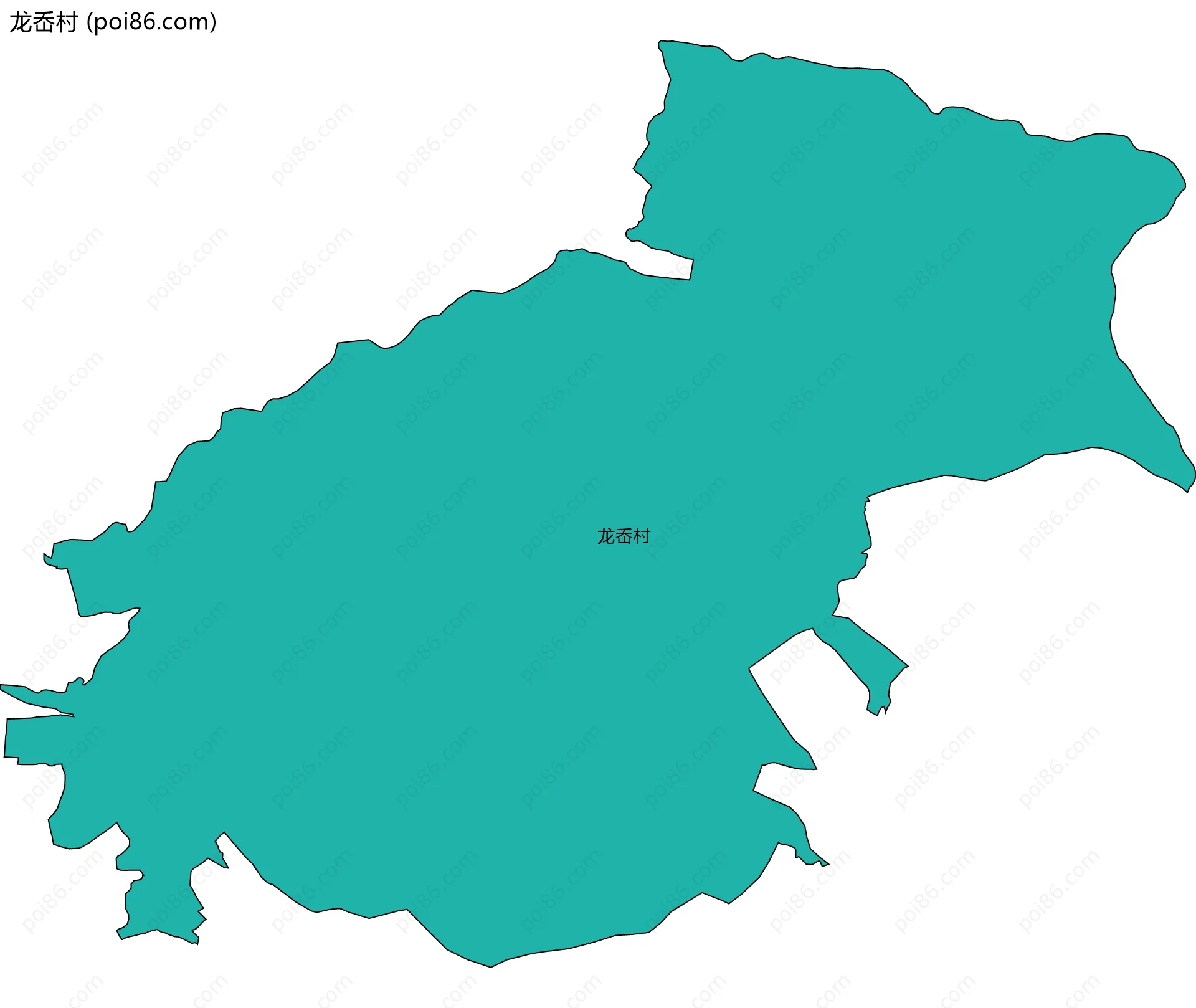 龙岙村边界地图