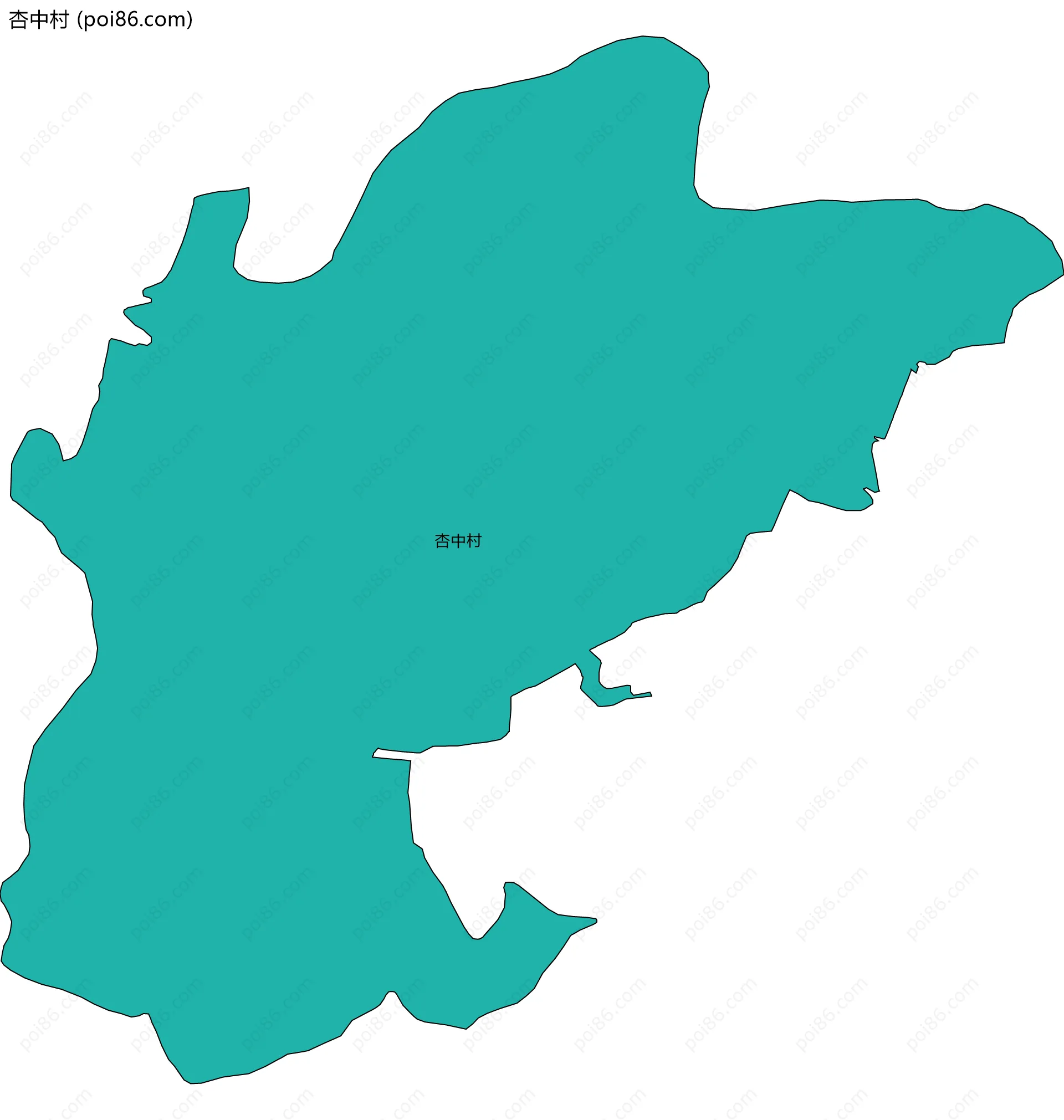 杏中村边界地图