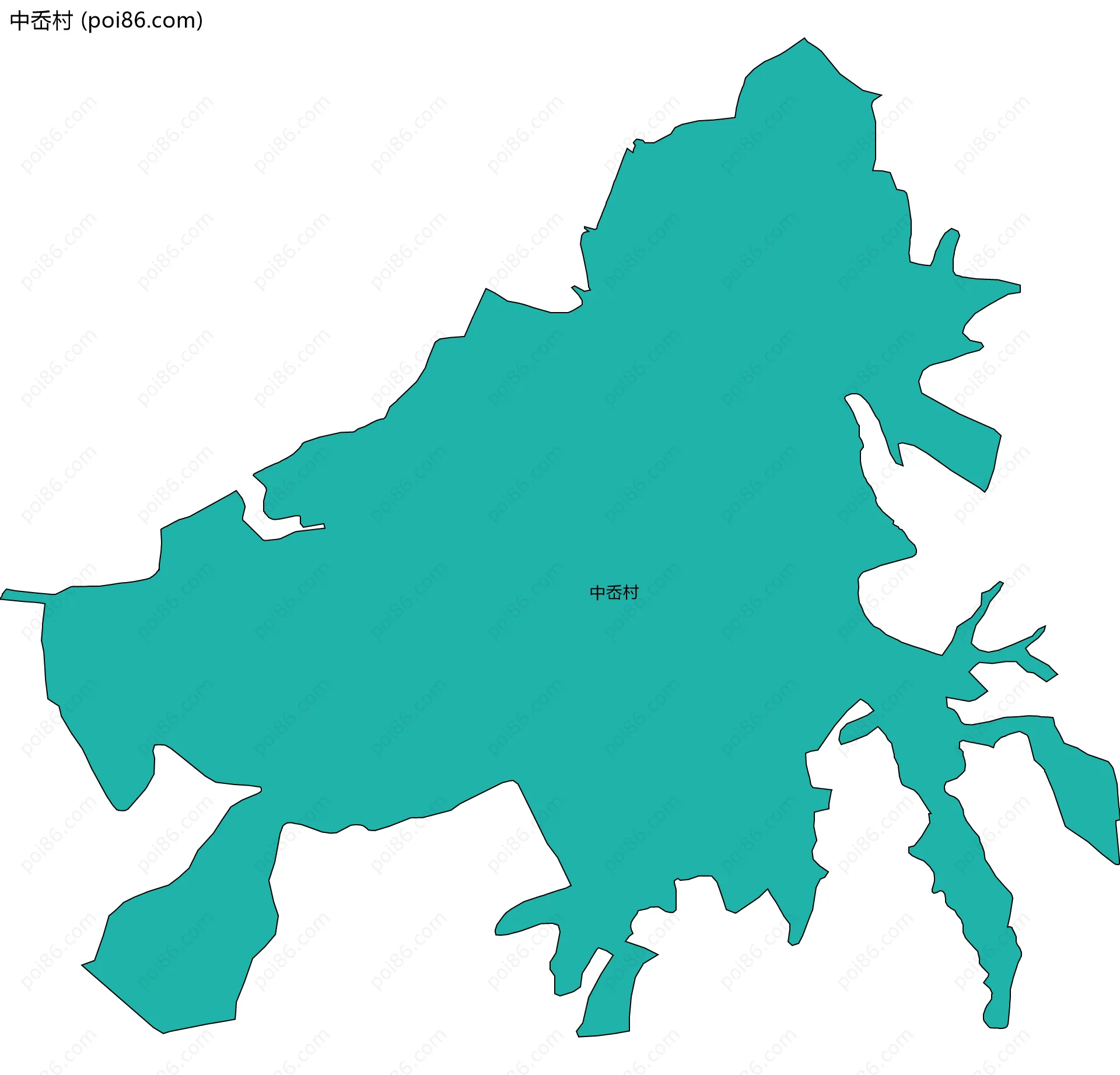 中岙村边界地图