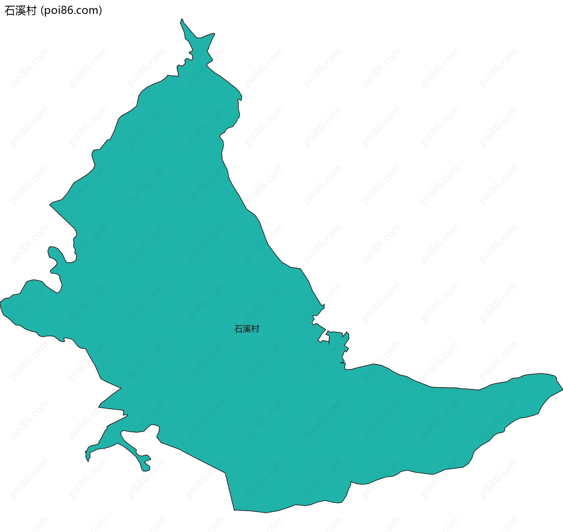 石溪村边界地图