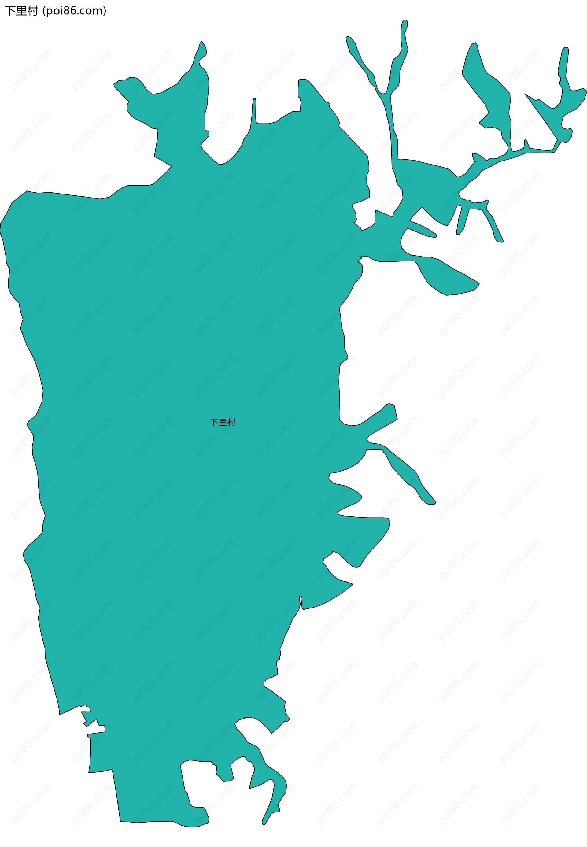 下里村边界地图