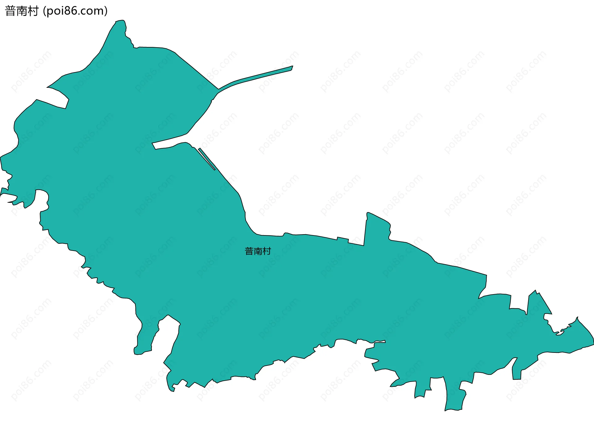 普南村边界地图